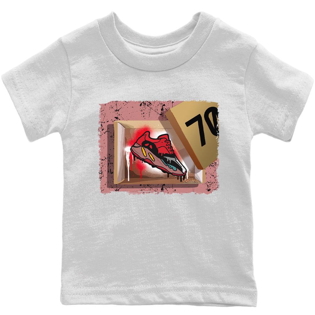 Yeezy 700 Hi-Res Red Shirt To Match Jordans New Kicks Sneaker Tees Yeezy 700 Hi-Res Red Drip Gear Zone Sneaker Matching Clothing Kids Shirts