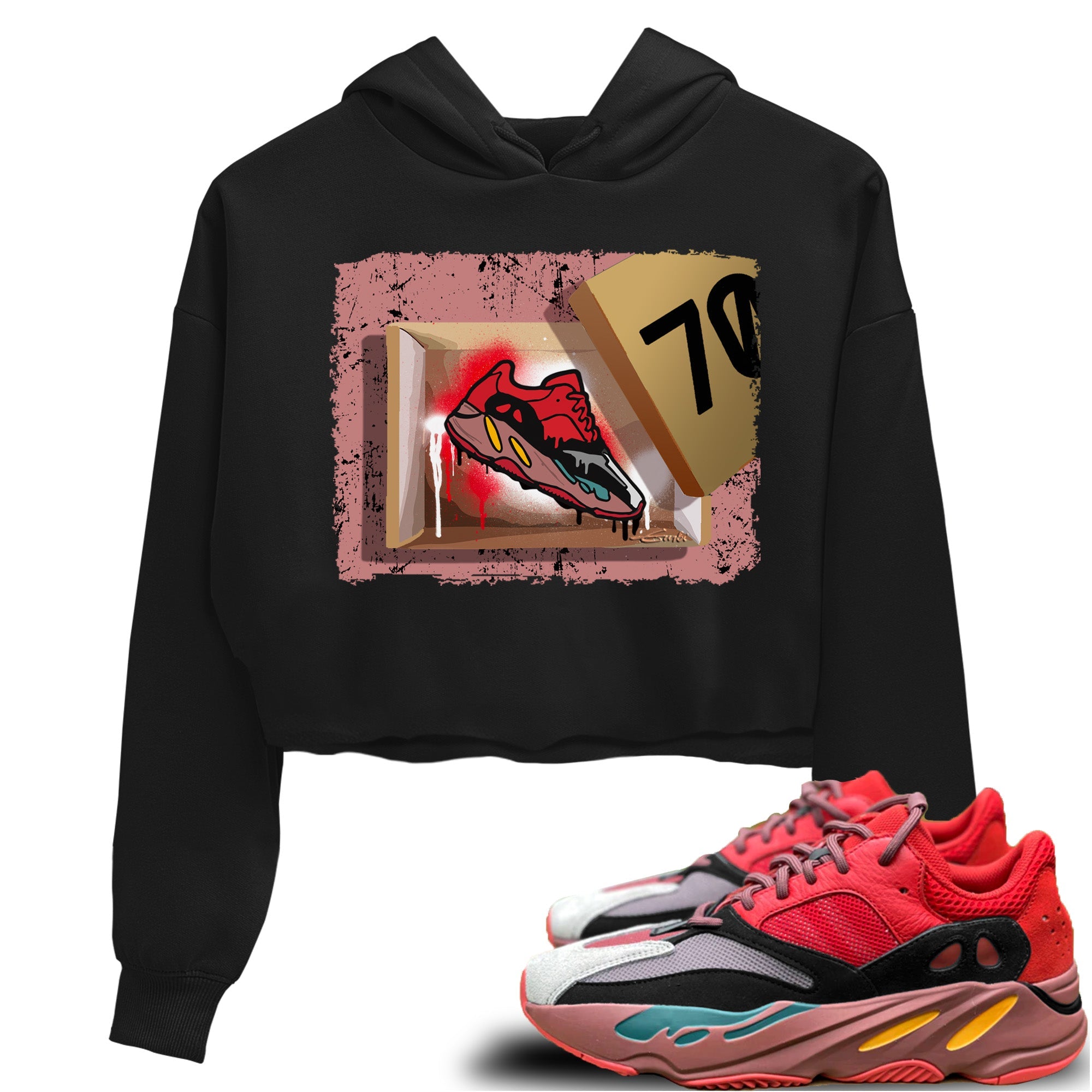 Yeezy 700 Hi-Res Red Shirt To Match Jordans New Kicks Sneaker Tees Yeezy 700 Hi-Res Red Drip Gear Zone Sneaker Matching Clothing Women's Shirts