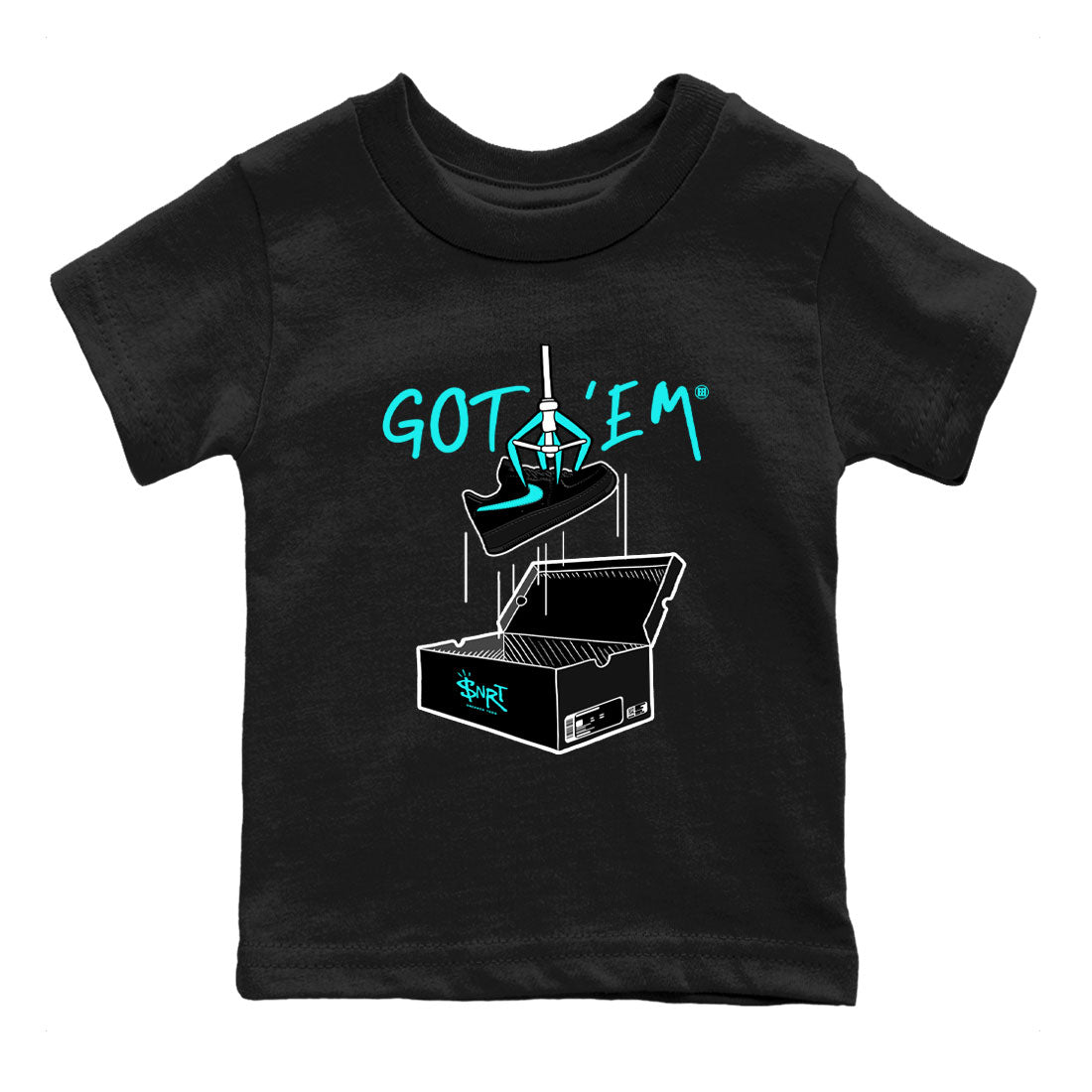 Air Force 1 x Tiffany shirt to match jordans New Treasure Hunter sneaker tees Air Force 1 Tiffany Drip Gear Zone baby toddler Black 2 cotton Shirt