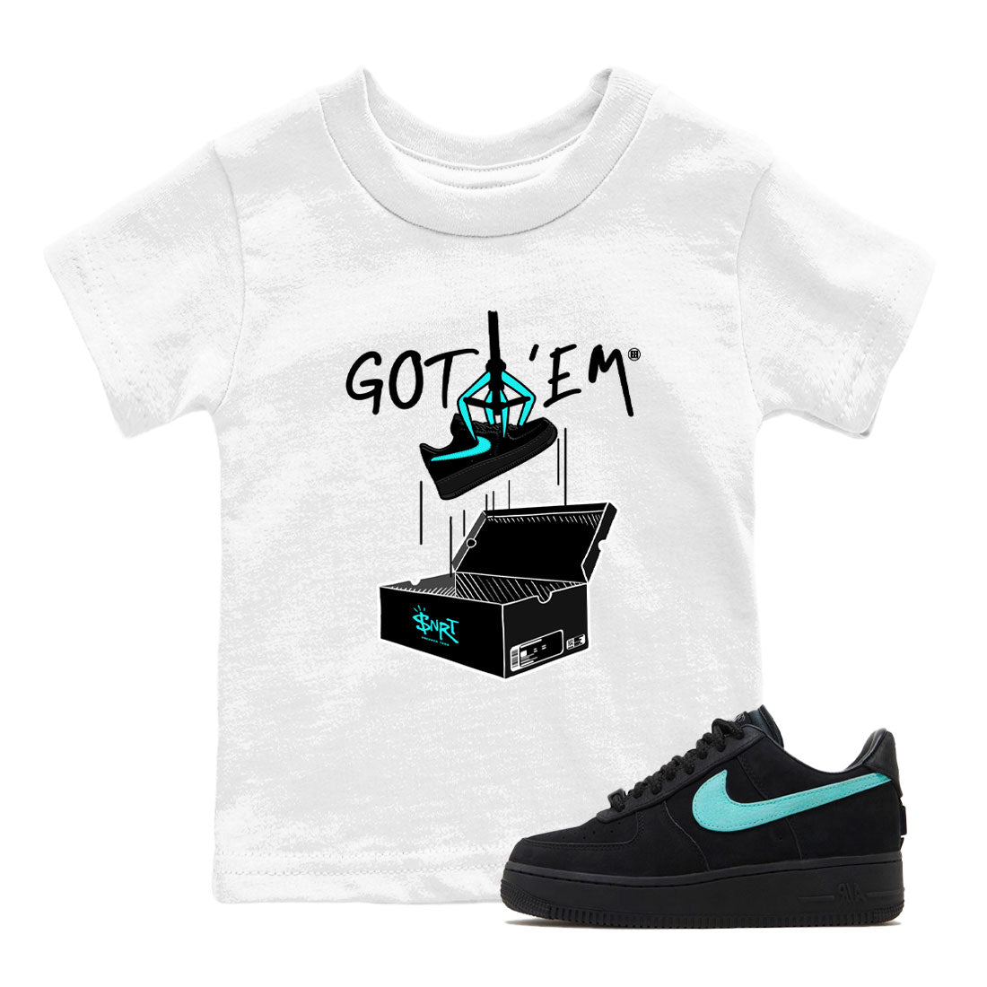 Air Force 1 x Tiffany shirt to match jordans New Treasure Hunter sneaker tees Air Force 1 Tiffany Drip Gear Zone baby toddler White 1 cotton Shirt