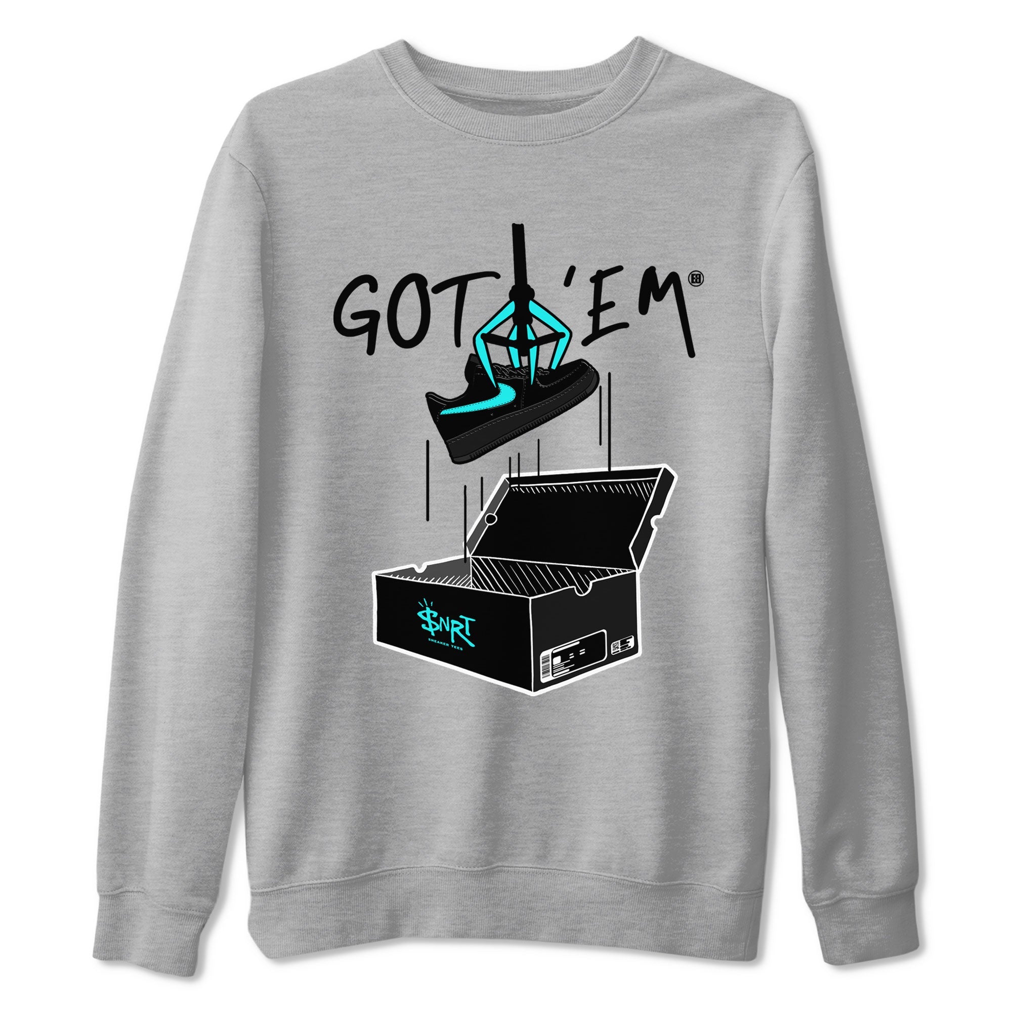 Air Force 1 x Tiffany shirt to match jordans New Treasure Hunter sneaker tees Air Force 1 Tiffany Drip Gear Zone unisex cotton Heather Grey 2 crew neck shirt