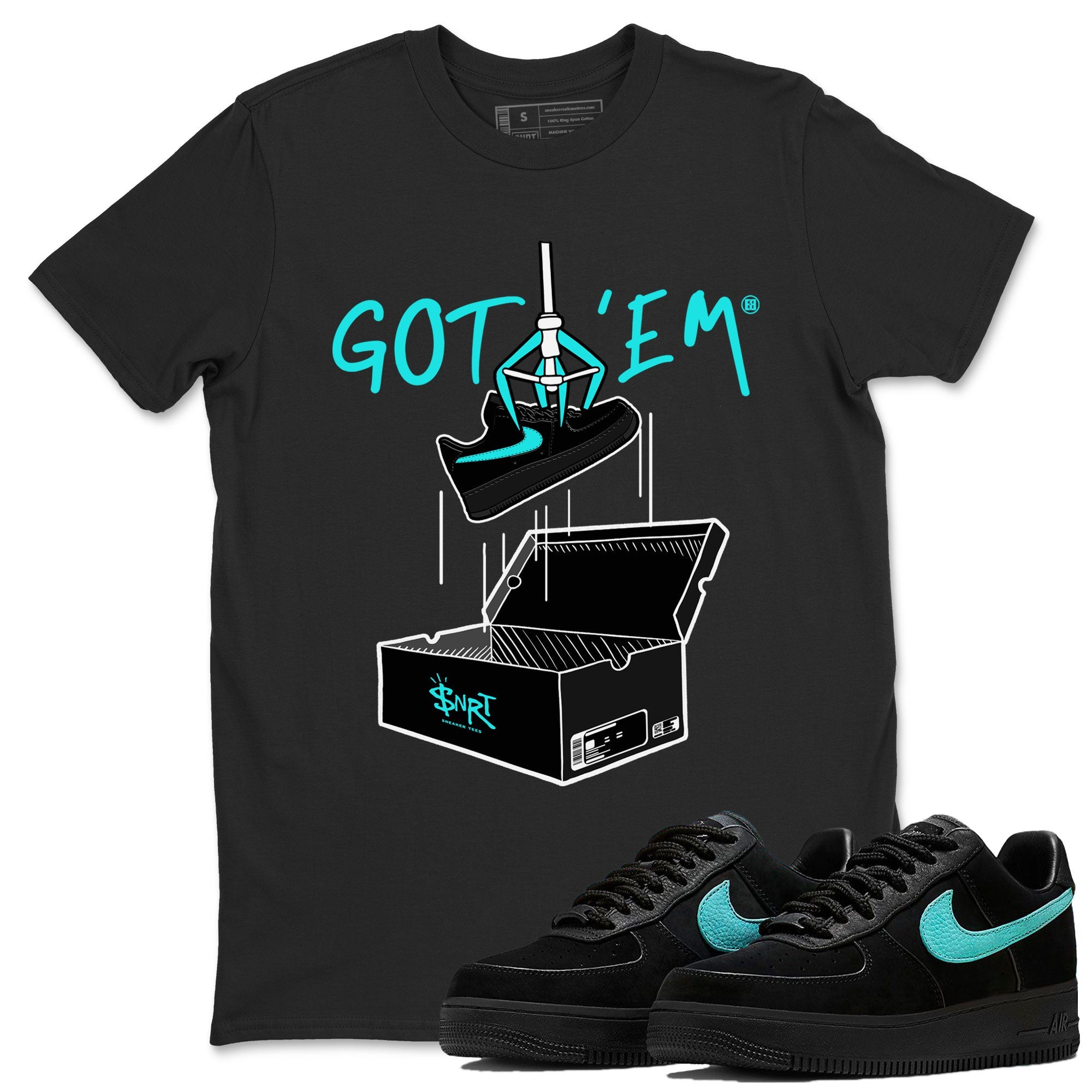 Air Force 1 x Tiffany shirt to match jordans New Treasure Hunter sneaker tees Air Force 1 Tiffany Drip Gear Zone unisex cotton Black 1 crew neck shirt