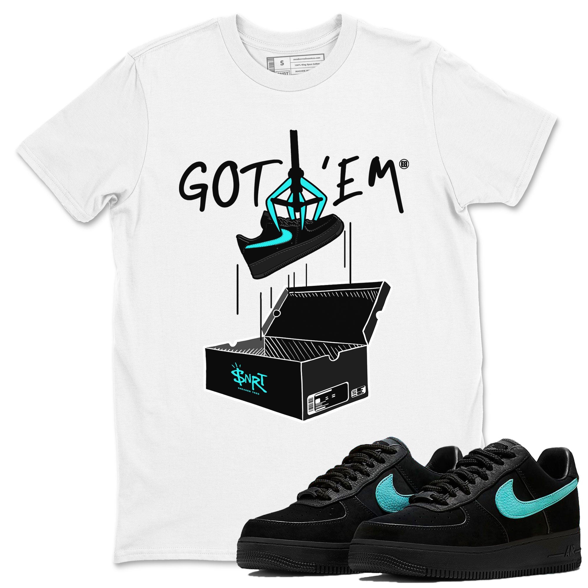 Air Force 1 x Tiffany shirt to match jordans New Treasure Hunter sneaker tees Air Force 1 Tiffany Drip Gear Zone unisex cotton White 1 crew neck shirt