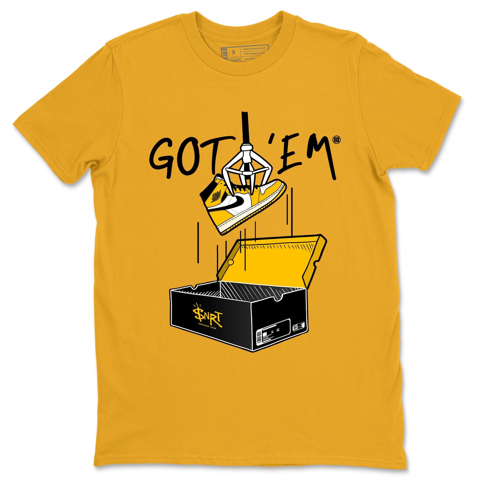 1s Yellow Ochre AJ1 Yellow Toe shirt to match jordans New Treasure Hunter sneaker tees streetwear brand Air Jordan 1 Yellow Ochre Drip Gear Zone Brand unisex cotton Gold 2 crew neck shirt