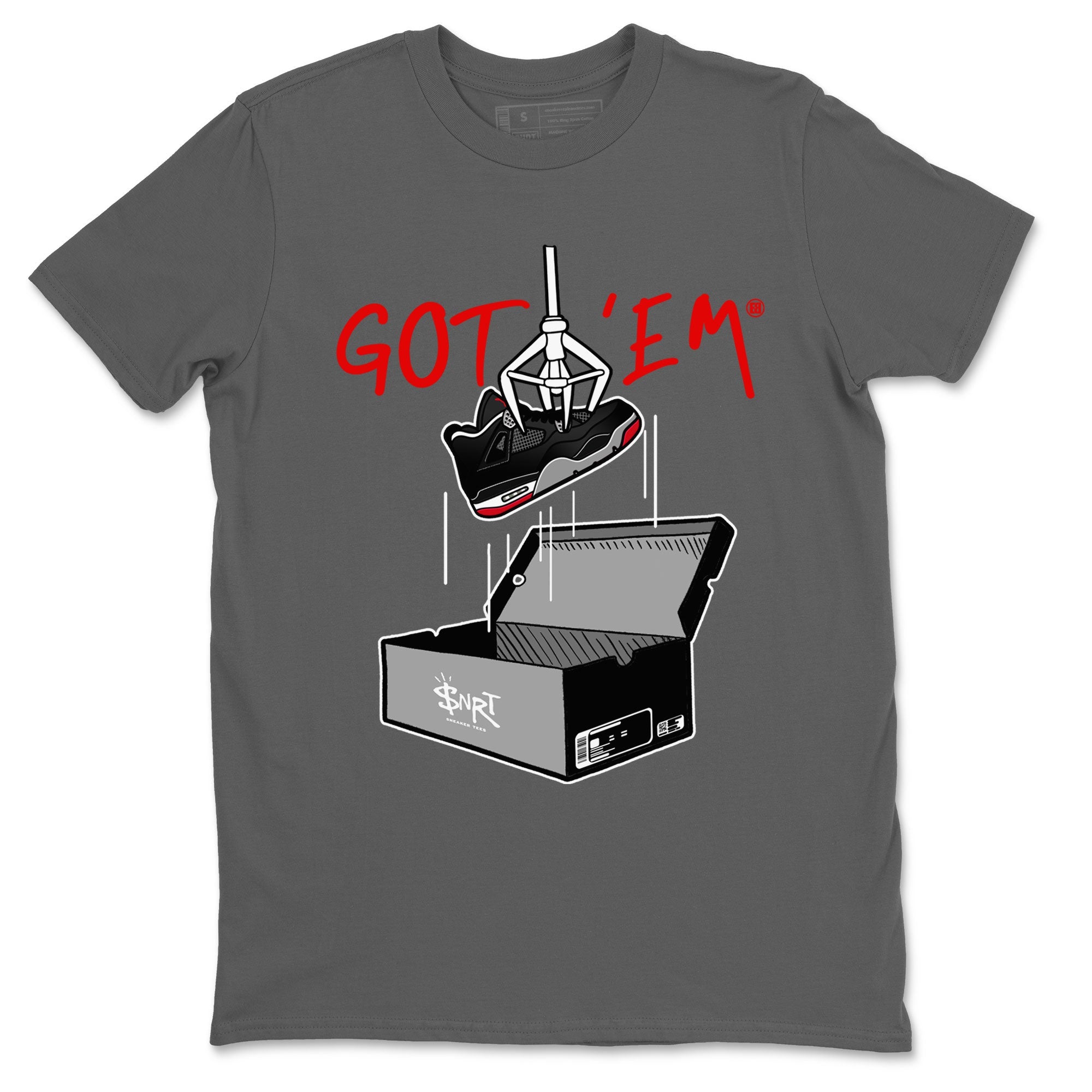 AJ4 Bred Reimagined shirt to match jordans New Treasure Hunter sneaker tees Air Jordan 4 Bred Reimagined Drip Gear Zone unisex cotton Cool Grey 2 crew neck shirt