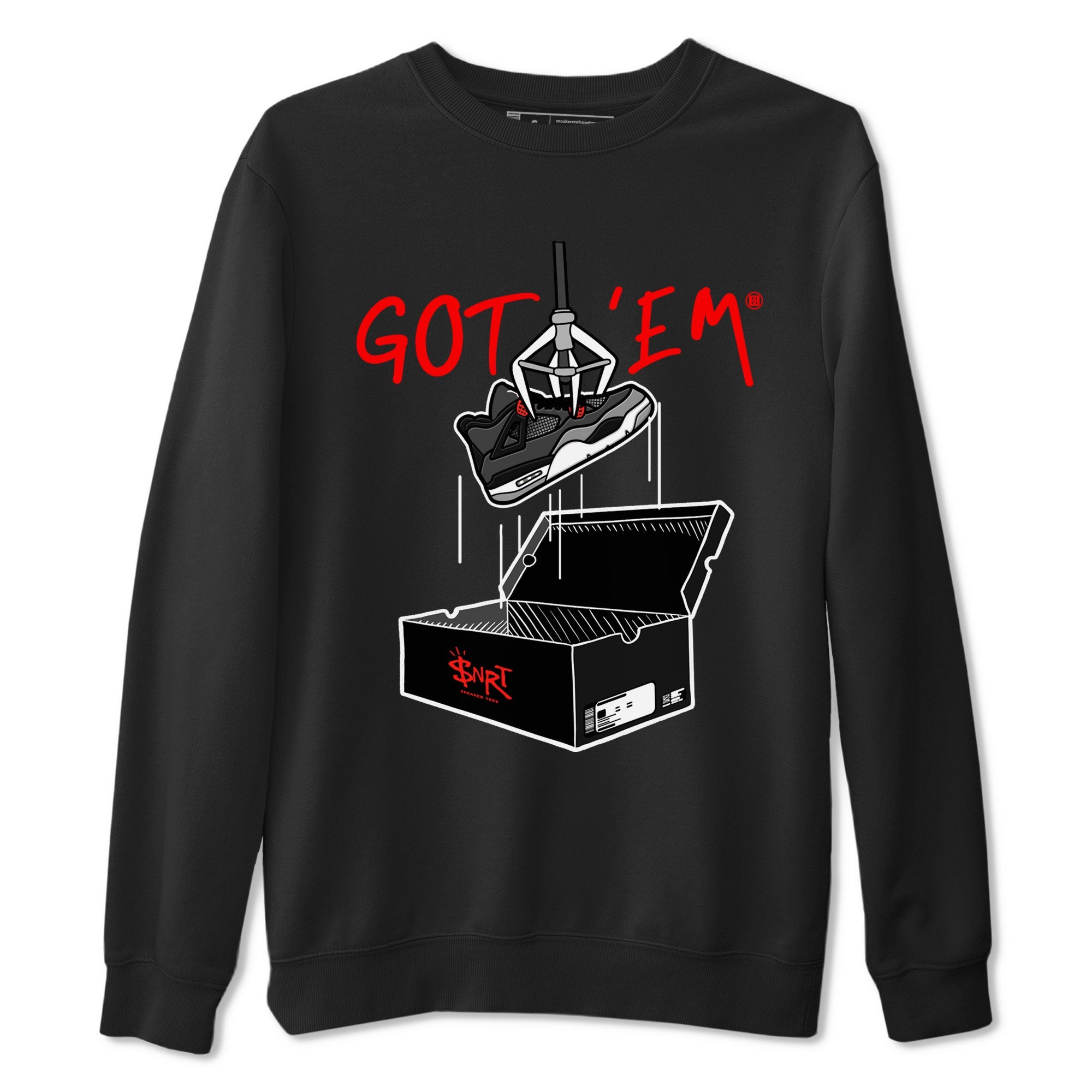 Air Jordan 4 Infrared shirt to match jordans New Treasure Hunter sneaker tees Air Jordan 4 Retro Infrared Drip Gear Zone unisex cotton Black 2 crew neck shirt