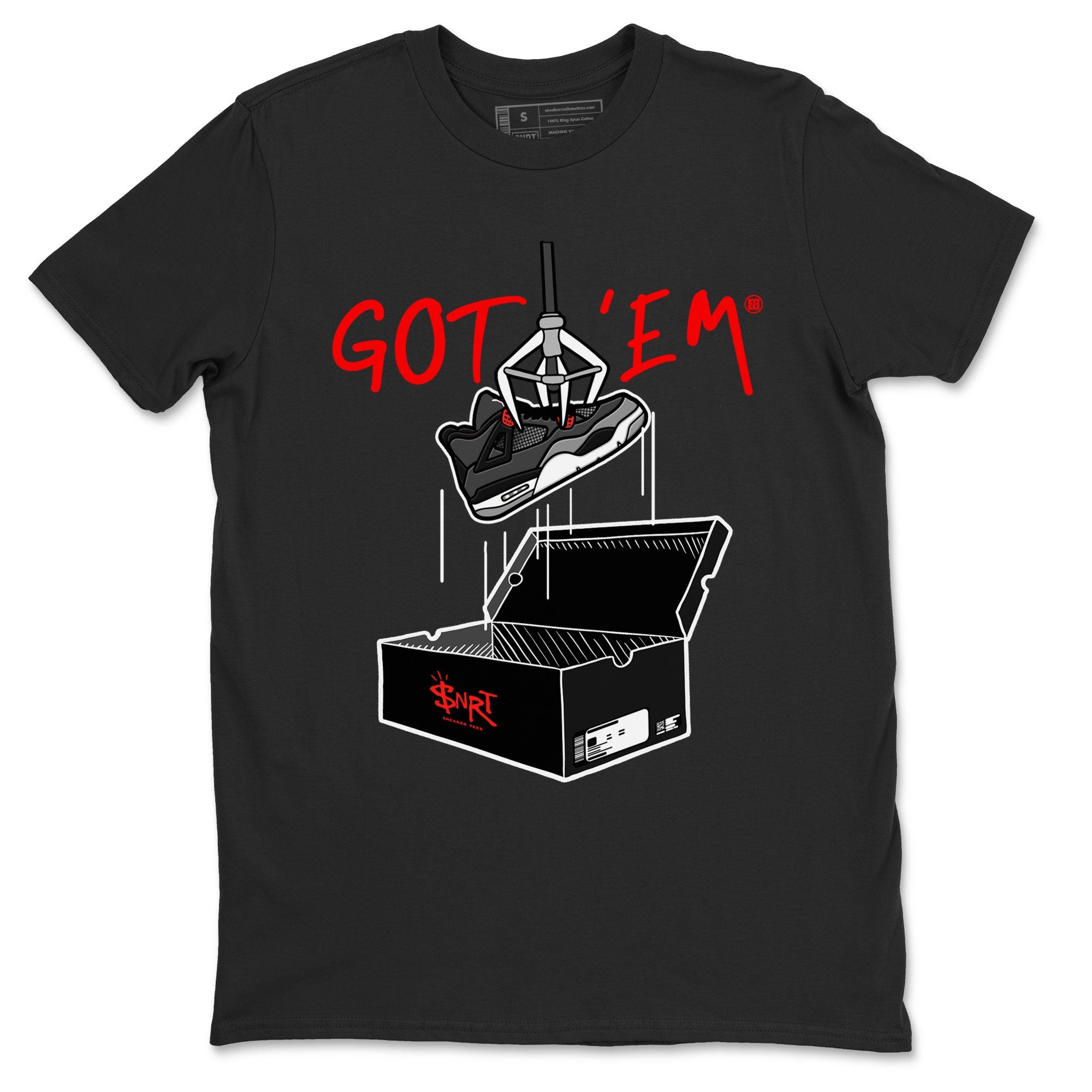 Air Jordan 4 Infrared shirt to match jordans New Treasure Hunter sneaker tees Air Jordan 4 Retro Infrared Drip Gear Zone unisex cotton Black 2 crew neck shirt