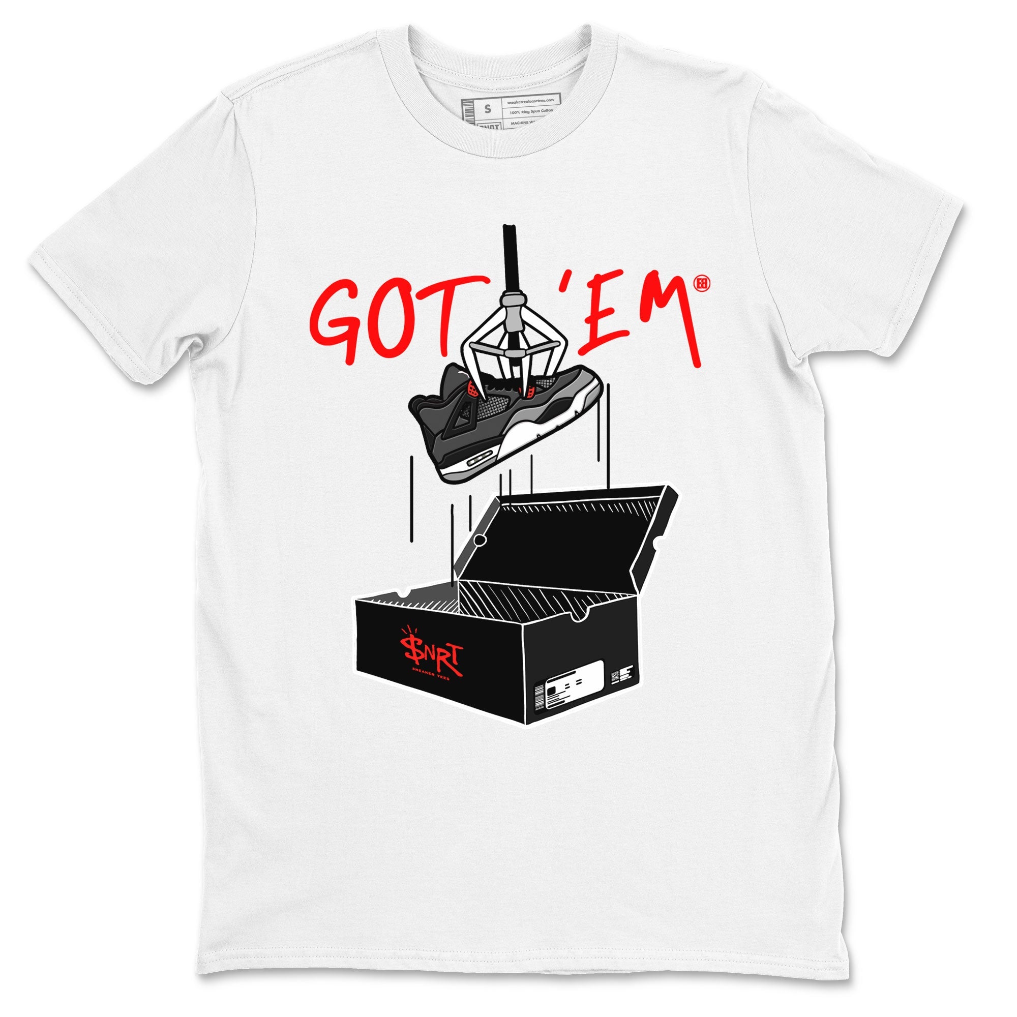 Air Jordan 4 Infrared shirt to match jordans New Treasure Hunter sneaker tees Air Jordan 4 Retro Infrared Drip Gear Zone unisex cotton White 2 crew neck shirt