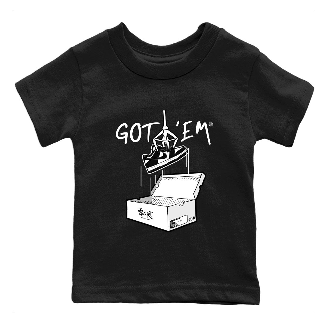 Dunk Low Panda shirt to match jordans New Treasure Hunter sneaker tees Dunk Panda Drip Gear Zone baby toddler Black 2 cotton Shirt