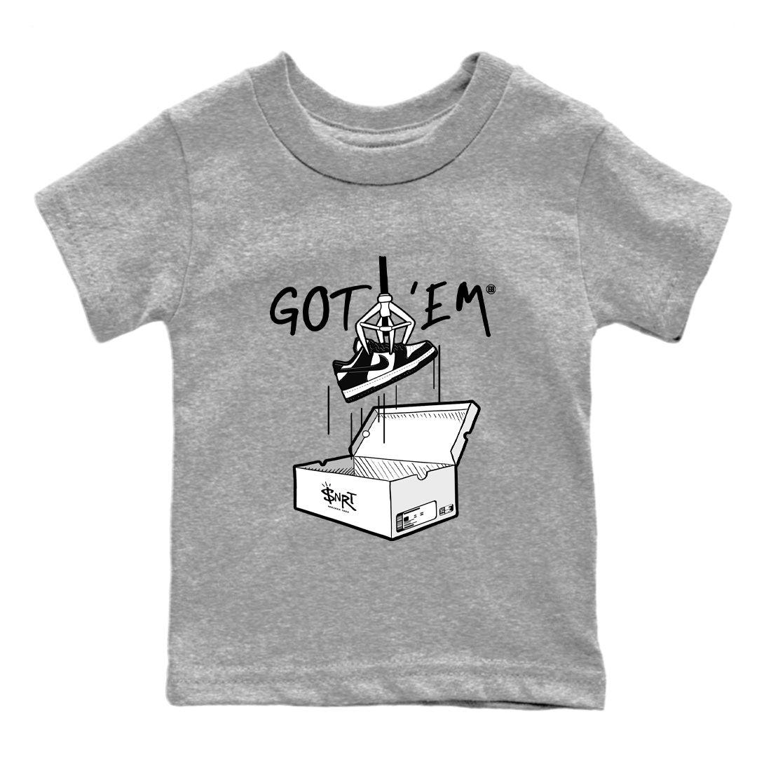 Dunk Low Panda shirt to match jordans New Treasure Hunter sneaker tees Dunk Panda Drip Gear Zone baby toddler Heather Grey 2 cotton Shirt