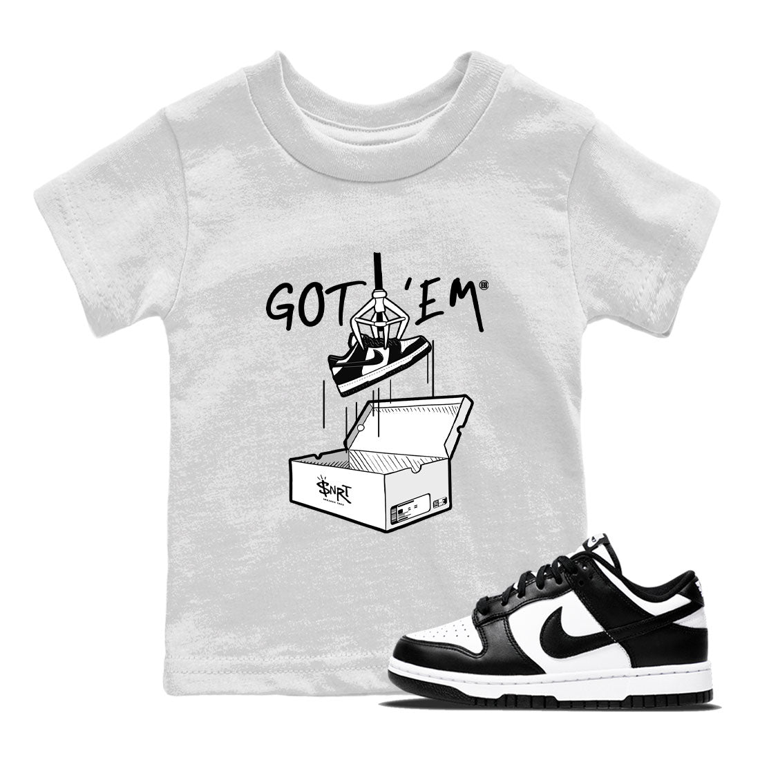 Dunk Low Panda shirt to match jordans New Treasure Hunter sneaker tees Dunk Panda Drip Gear Zone baby toddler White 1 cotton Shirt