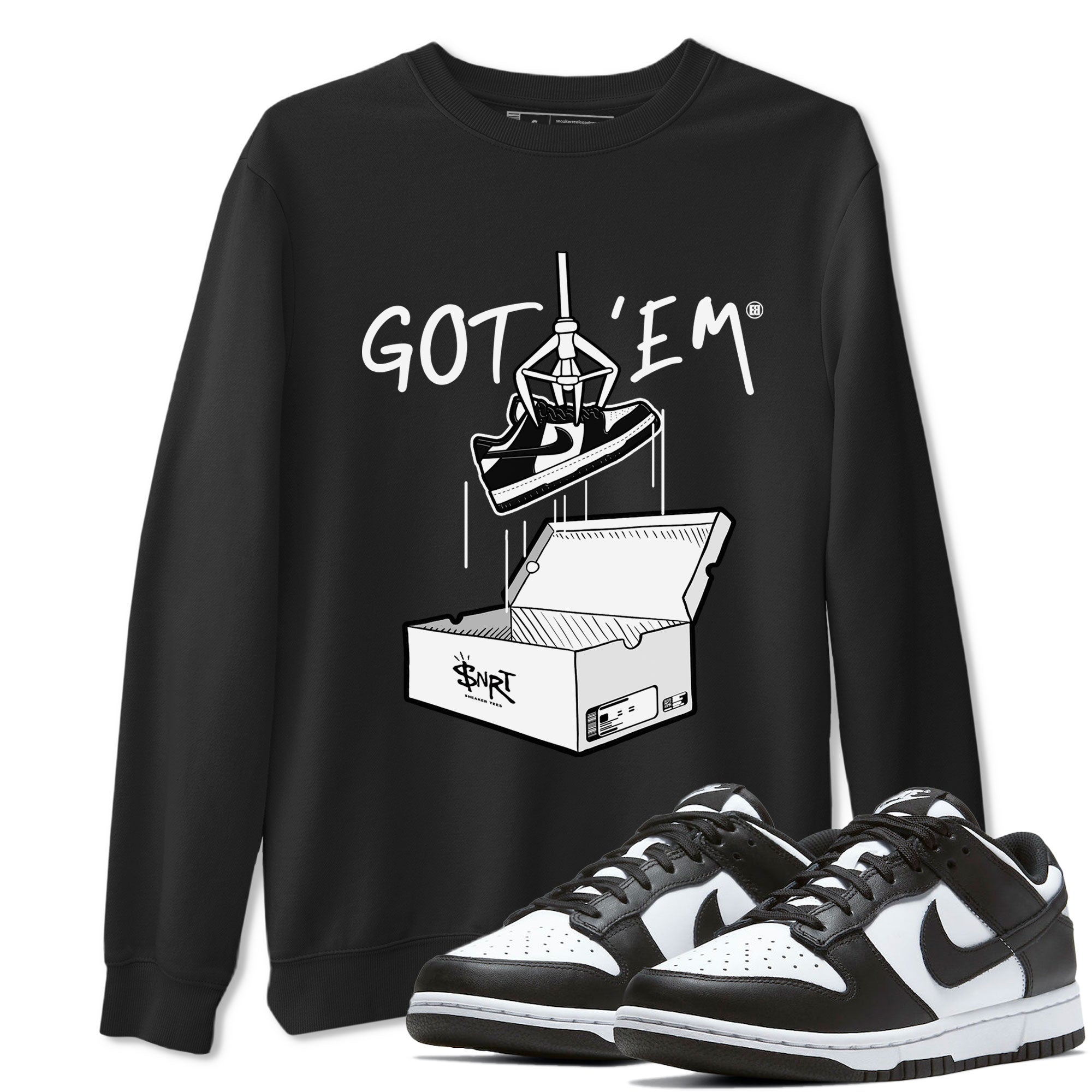 Dunk Low Panda shirt to match jordans New Treasure Hunter sneaker tees Dunk Panda Drip Gear Zone unisex cotton Black 1 crew neck shirt