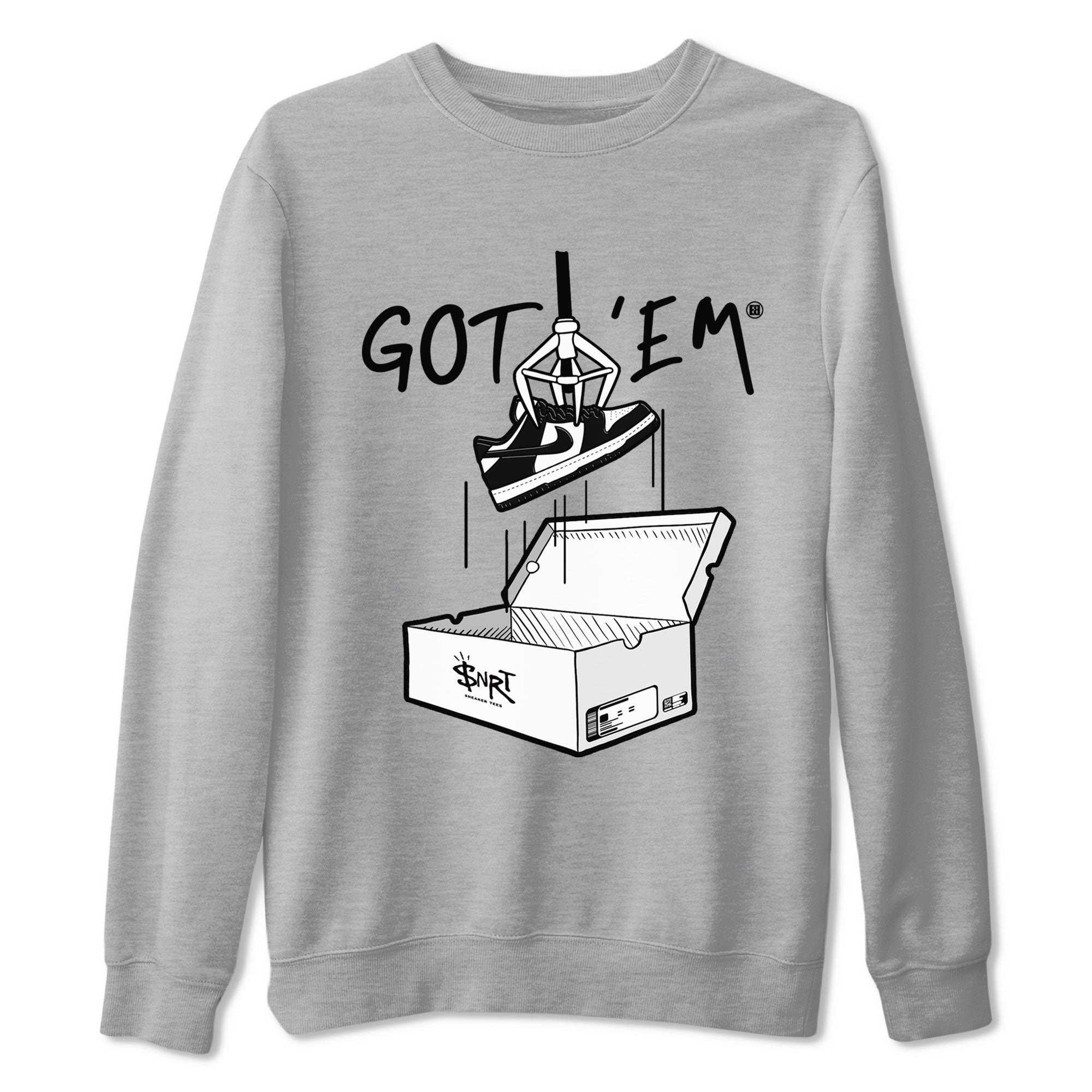 Dunk Low Panda shirt to match jordans New Treasure Hunter sneaker tees Dunk Panda Drip Gear Zone unisex cotton Heather Grey 2 crew neck shirt