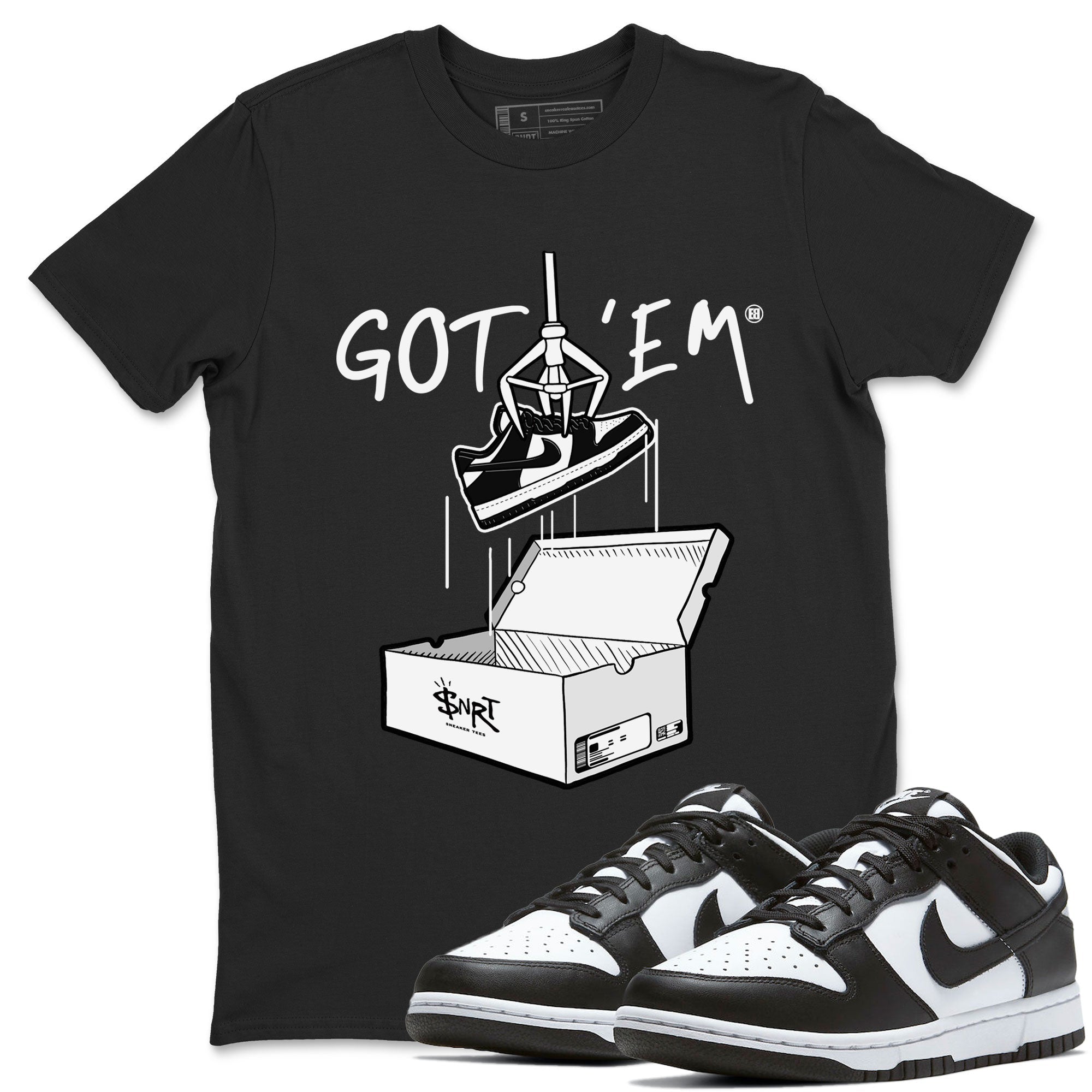 Dunk Low Panda shirt to match jordans New Treasure Hunter sneaker tees Dunk Panda Drip Gear Zone unisex cotton Black 1 crew neck shirt