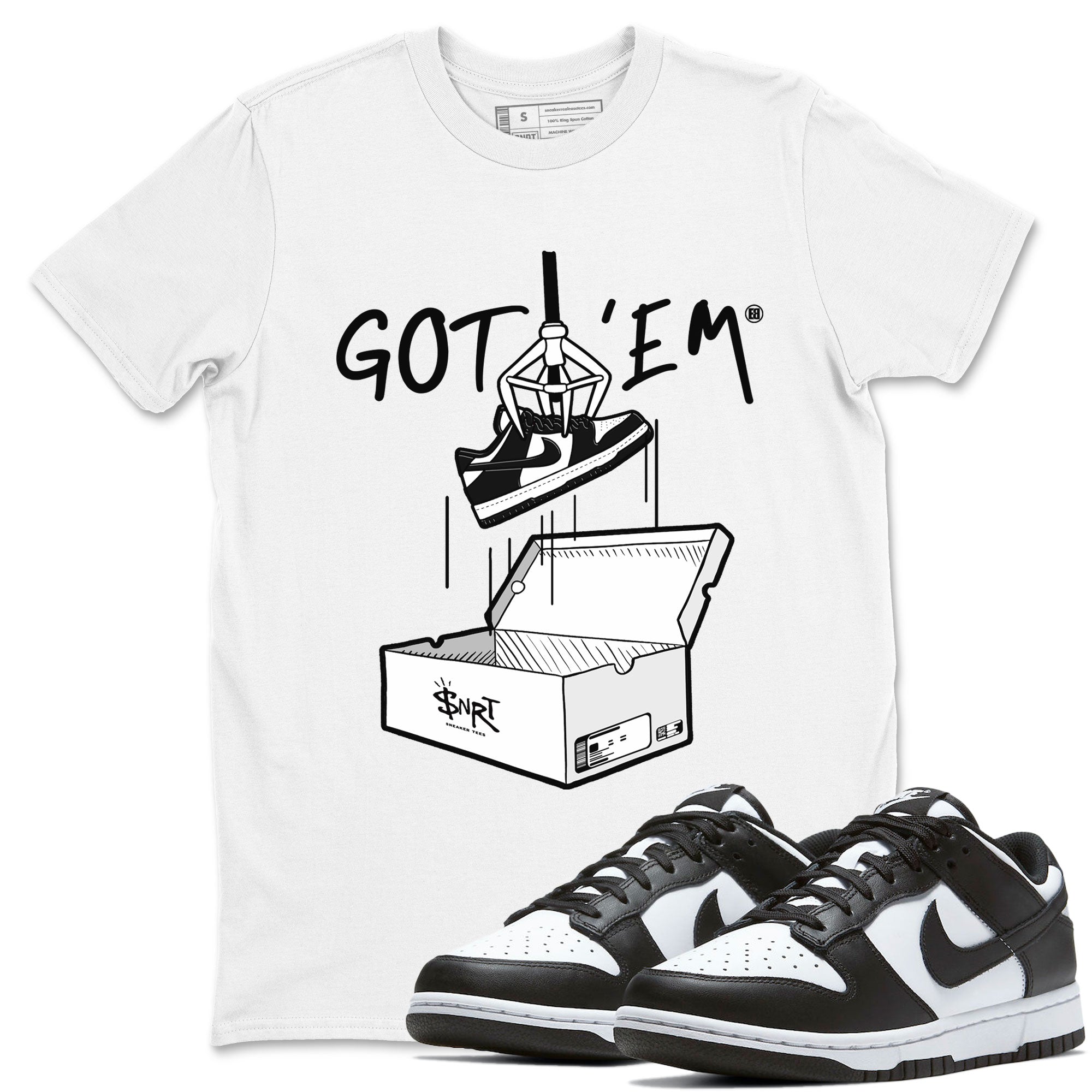 Dunk Low Panda shirt to match jordans New Treasure Hunter sneaker tees Dunk Panda Drip Gear Zone unisex cotton White 1 crew neck shirt