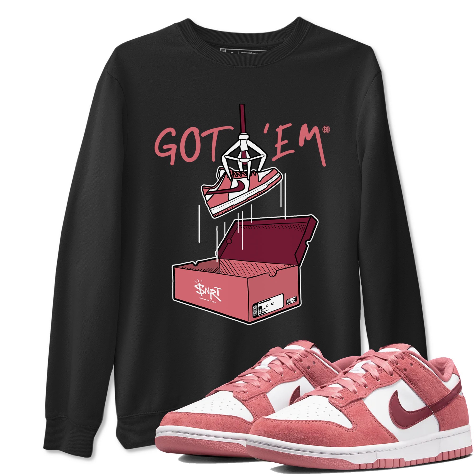 Dunk Valentine's Day shirt to match jordans New Treasure Hunter sneaker tees Dunk Valentines Day Drip Gear Zone unisex cotton Black 1 crew neck shirt