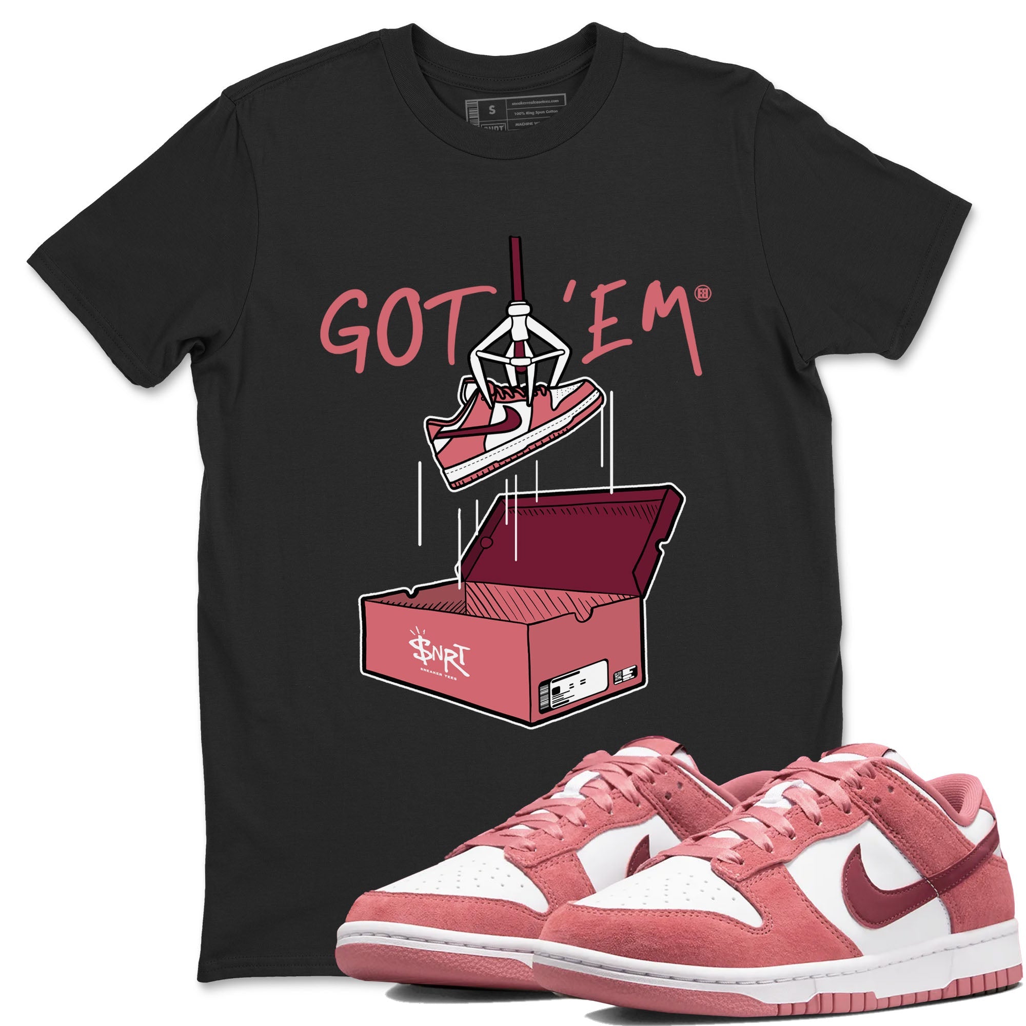 Dunk Valentine's Day shirt to match jordans New Treasure Hunter sneaker tees Dunk Valentines Day Drip Gear Zone unisex cotton Black 1 crew neck shirt