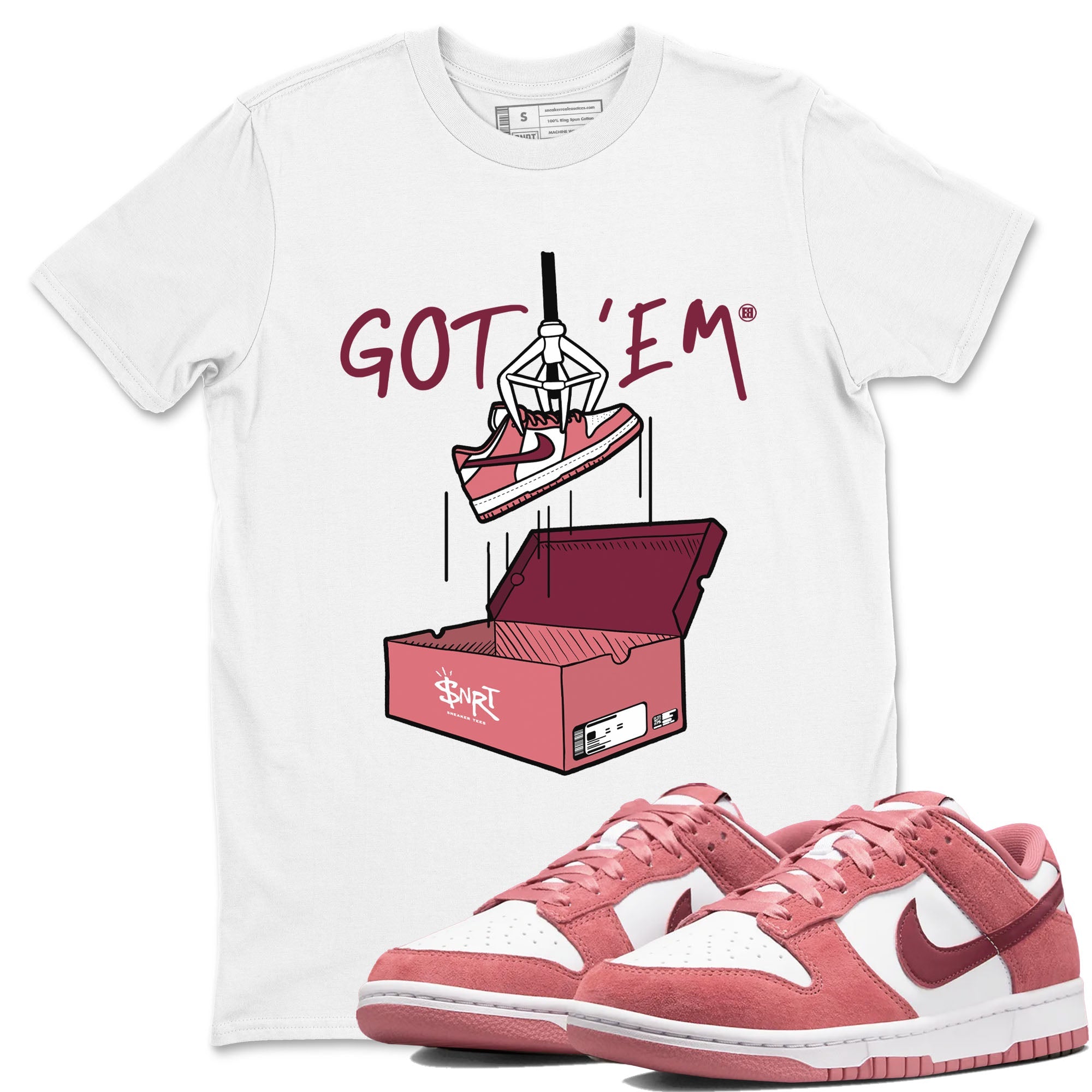 Dunk Valentine's Day shirt to match jordans New Treasure Hunter sneaker tees Dunk Valentines Day Drip Gear Zone unisex cotton White 1 crew neck shirt
