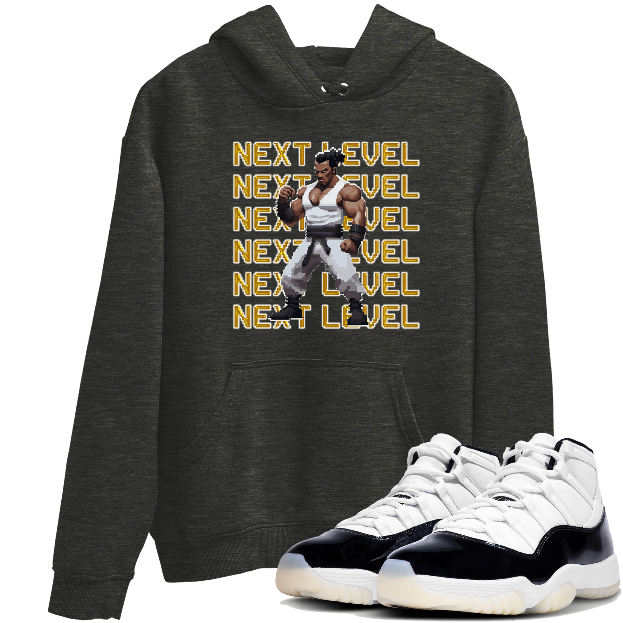 11s Gratitude shirt to match jordans Next Level sneaker tees Air Jordan 11 Gratitude Drip Gear Zone Sneaker Matching Shirt Unisex Charcoal Heather 1 T-Shirt