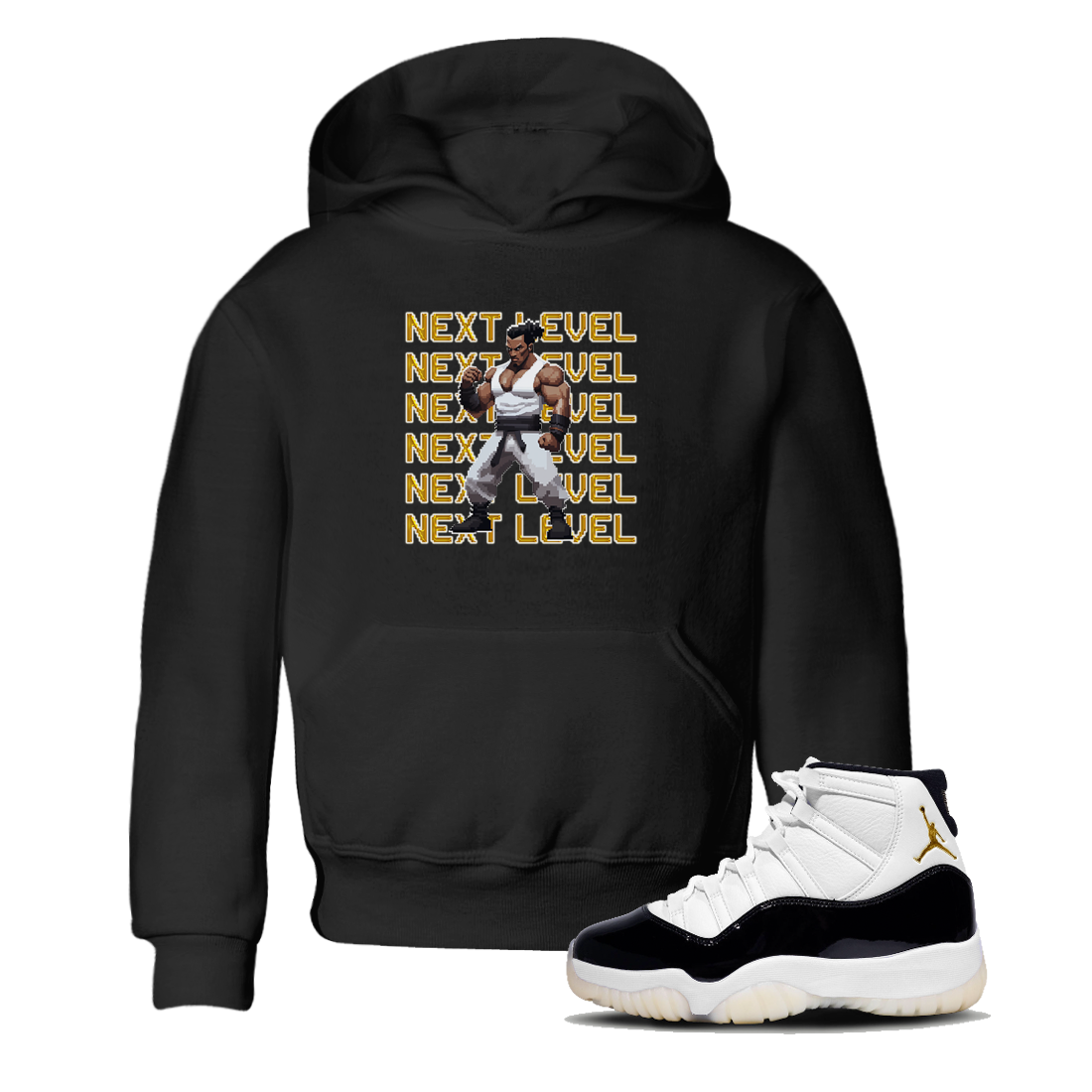 11s Gratitude shirt to match jordans Next Level sneaker tees Air Jordan 11 Gratitude Drip Gear Zone Sneaker Matching Shirt Baby Toddler Black 1 T-Shirt