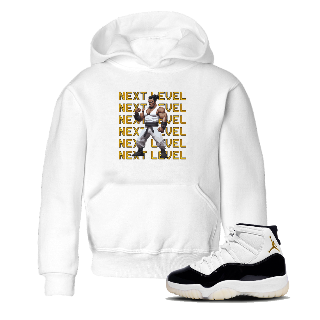 11s Gratitude shirt to match jordans Next Level sneaker tees Air Jordan 11 Gratitude Drip Gear Zone Sneaker Matching Shirt Baby Toddler White 1 T-Shirt