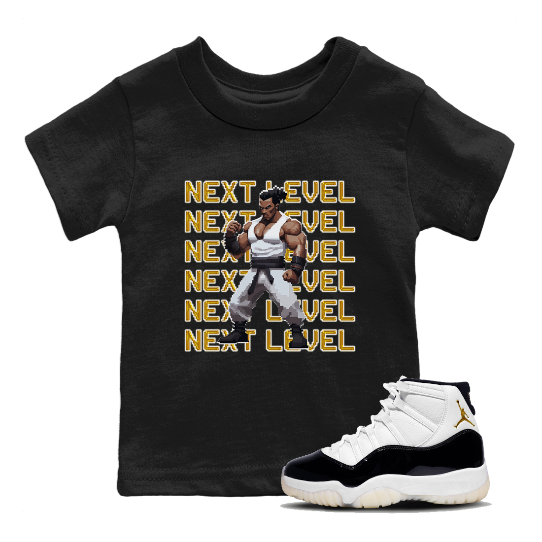 11s Gratitude shirt to match jordans Next Level sneaker tees Air Jordan 11 Gratitude Drip Gear Zone Sneaker Matching Shirt Baby Toddler Black 1 T-Shirt