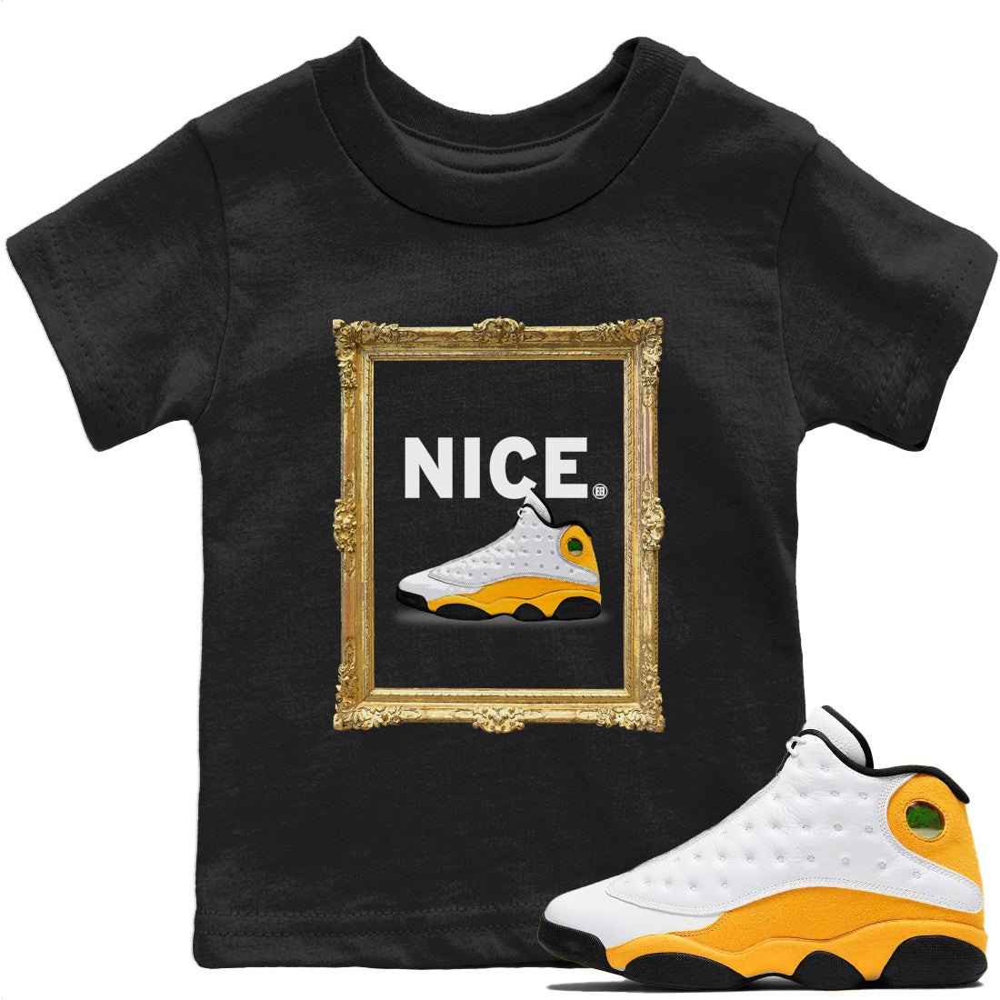 Jordan 13 Del Sol Sneaker Matching T-Shirt Nice Sneaker Tees Jordan 13 Del Sol Sneaker Release Tees Kids Shirts