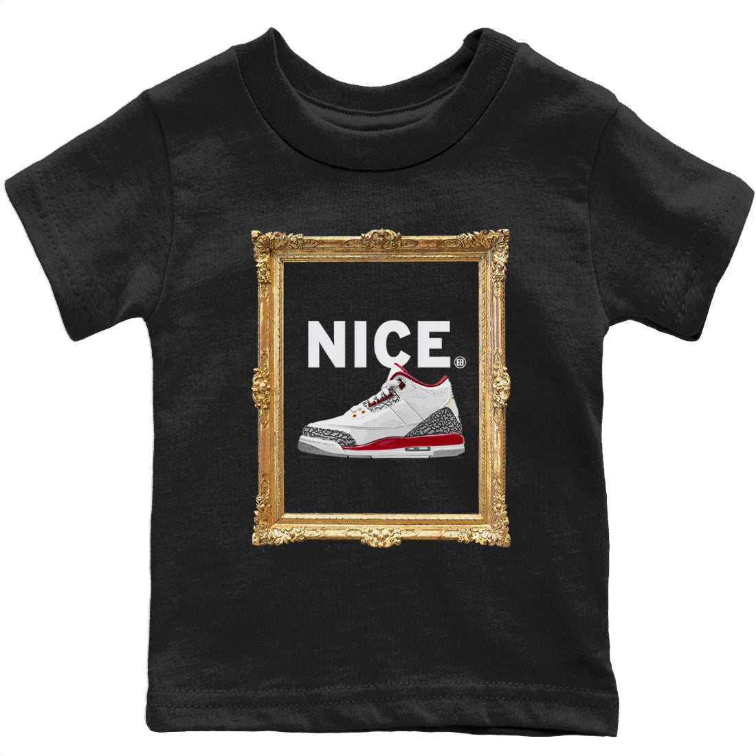 Jordan 3 Cardinal Sneaker Matching T-Shirt Nice Sneaker Tees Jordan 3 Cardinal Sneaker Release Tees Kids Shirts
