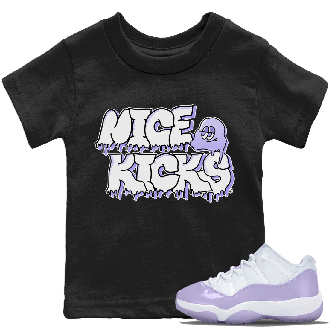 Jordan 11 Pure Violet Sneaker Matching T-Shirt Nice Kicks Sneaker Tees Jordan 11 Pure Violet Sneaker Release Tees Kids Shirts