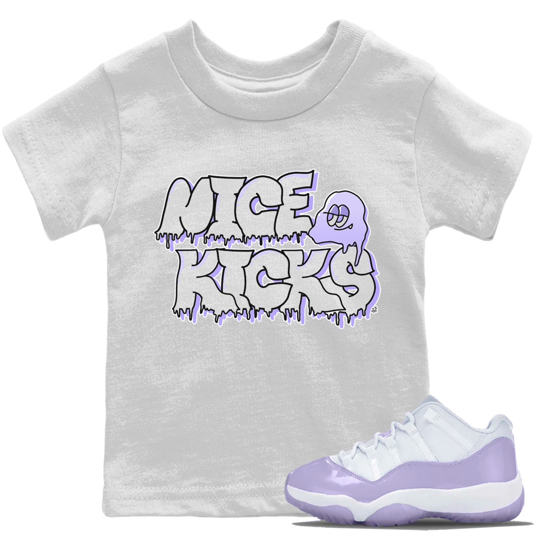 Jordan 11 Pure Violet Sneaker Matching T-Shirt Nice Kicks Sneaker Tees Jordan 11 Pure Violet Sneaker Release Tees Kids Shirts