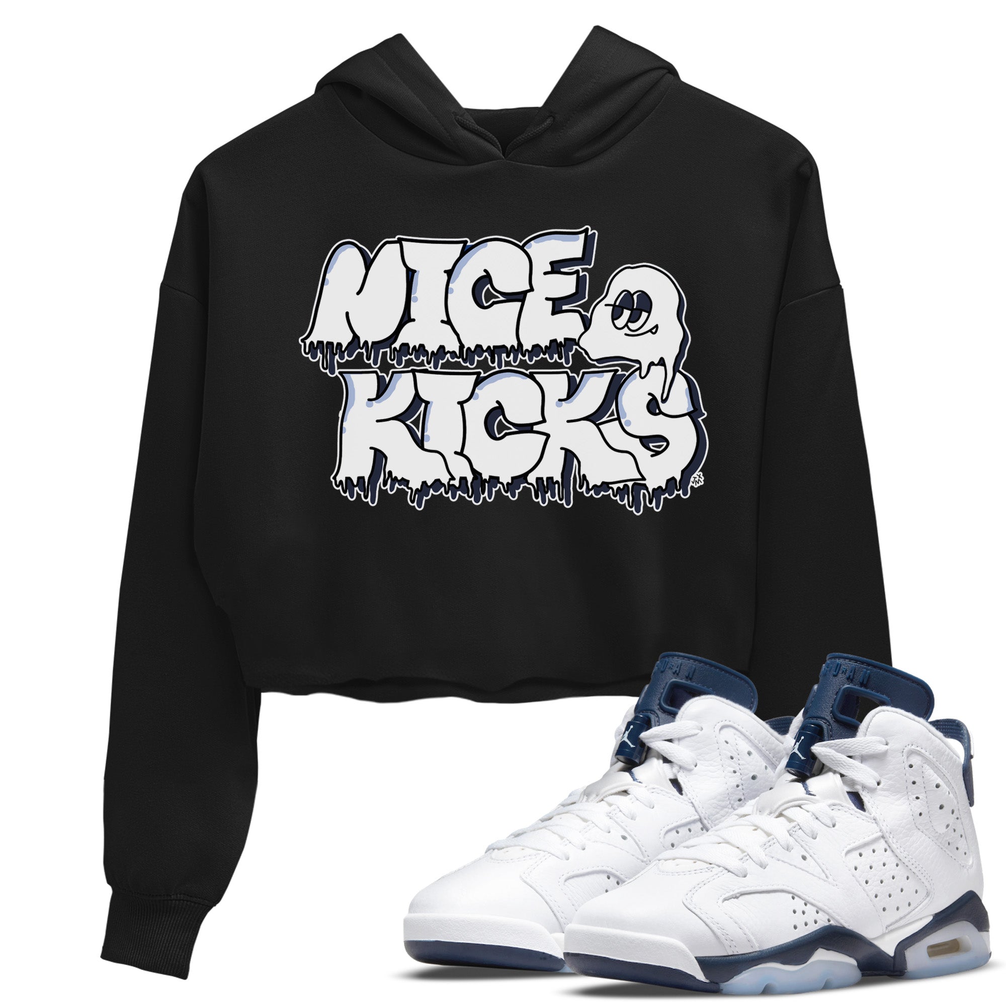 Jordan 6 Midnight Navy Sneaker Matching T-Shirt Nice Kicks Sneaker Tees Jordan 6 Midnight Navy Sneaker Release Tees Women's Shirts
