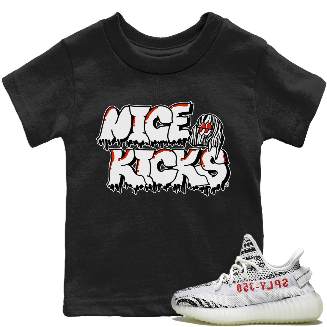 Yeezy 350 Zebra Shirt To Match Jordans Nice Kicks Sneaker Tees Yeezy 350 Zebra Drip Gear Zone Sneaker Matching Clothing Kids Shirts