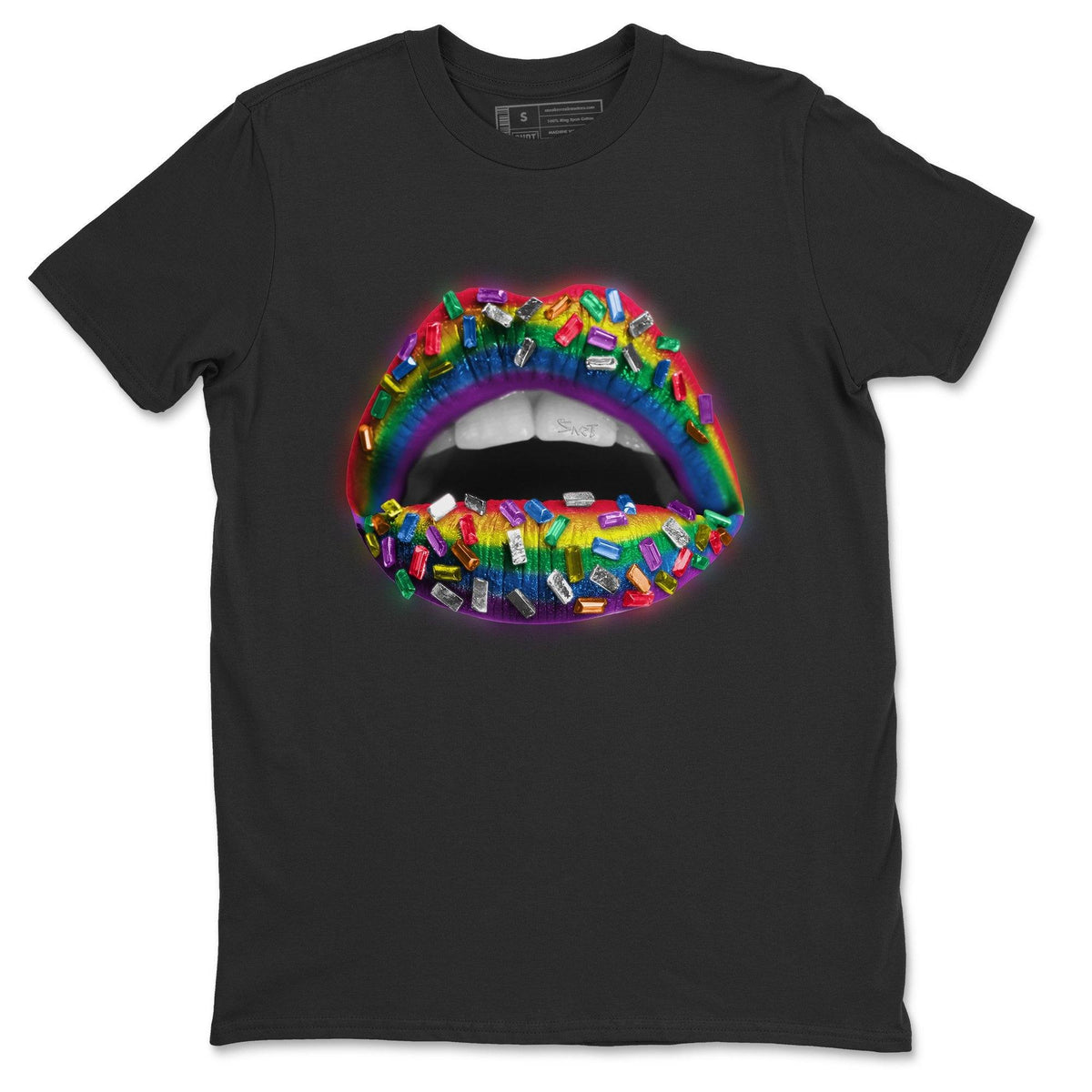 Force 1 Betrue Sneaker Match Tees Lips Jewel Sneaker Tees Force 1 Betrue Jordan to match sneaker T-Shirt Crew Neck Shirts
