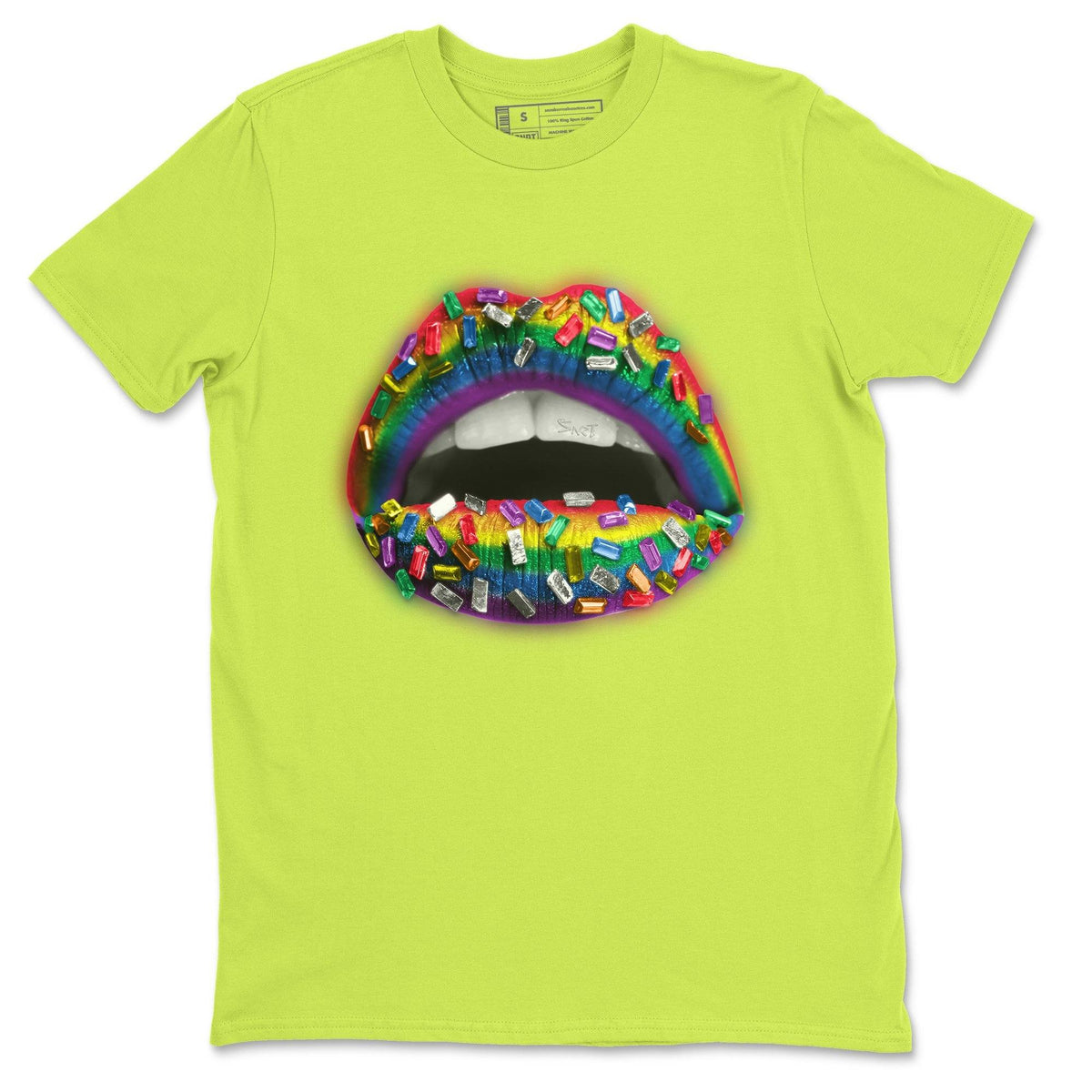 Force 1 Betrue Sneaker Match Tees Lips Jewel Sneaker Tees Force 1 Betrue Jordan to match sneaker T-Shirt Crew Neck Shirts