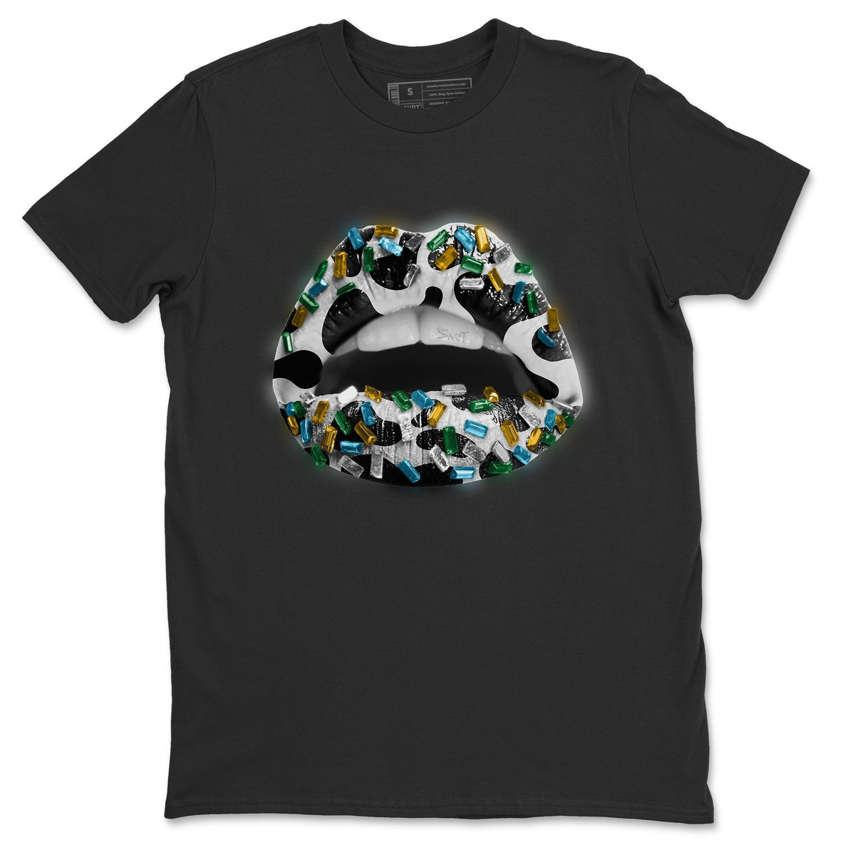 Dunk Chunky Dunky Sneaker Match Tees Lips Jewel Sneaker Tees Dunk Chunky Dunky Jordan to match sneaker T-Shirt Crew Neck Shirts