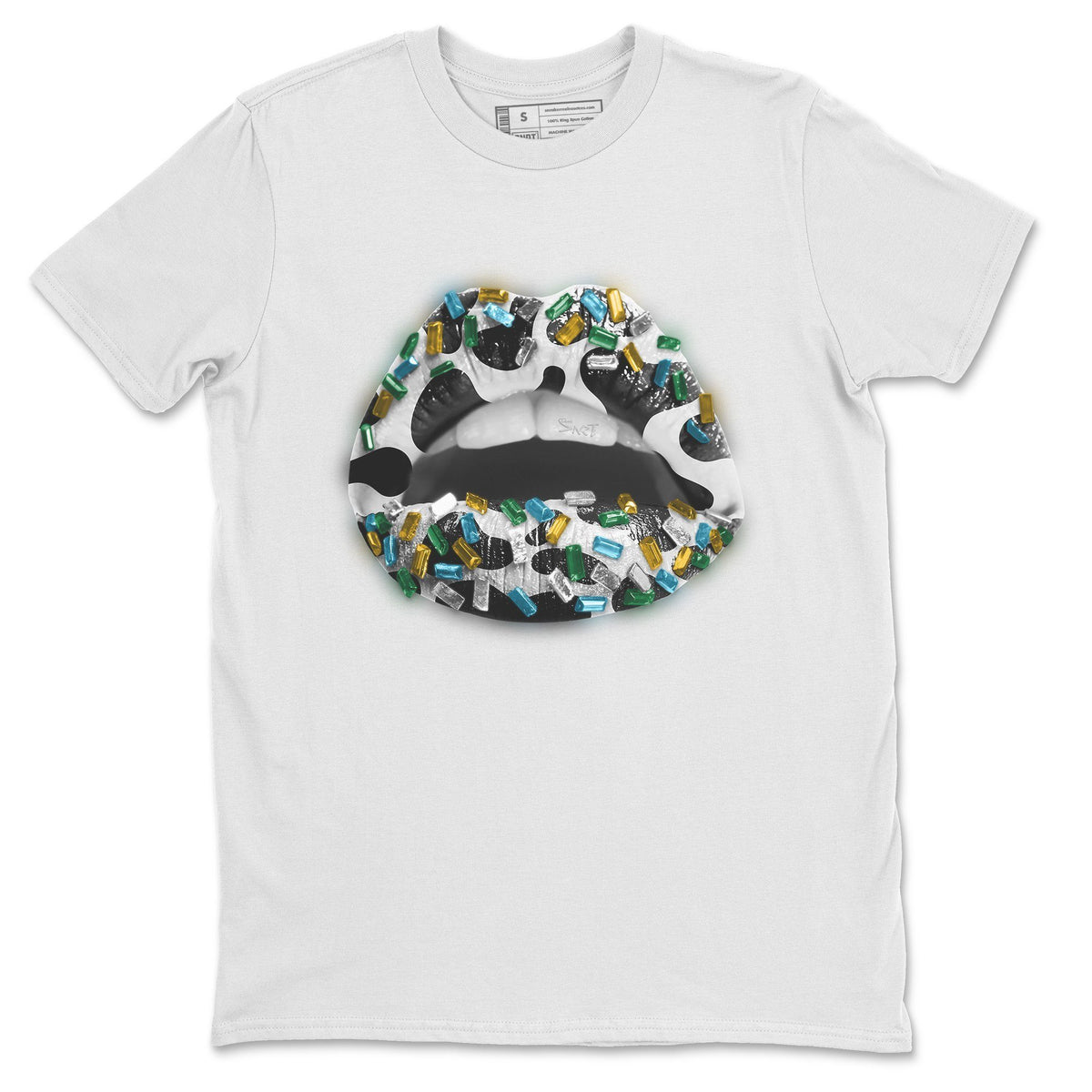 Dunk Chunky Dunky Sneaker Match Tees Lips Jewel Sneaker Tees Dunk Chunky Dunky Jordan to match sneaker T-Shirt Crew Neck Shirts