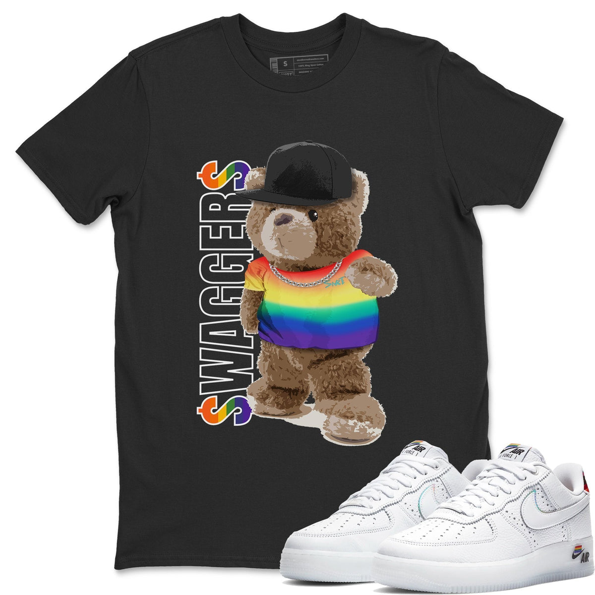 Force 1 Betrue Sneaker Match Tees Bear Swaggers Sneaker Tees Force 1 Betrue Jordan to match sneaker T-Shirt Crew Neck Shirts