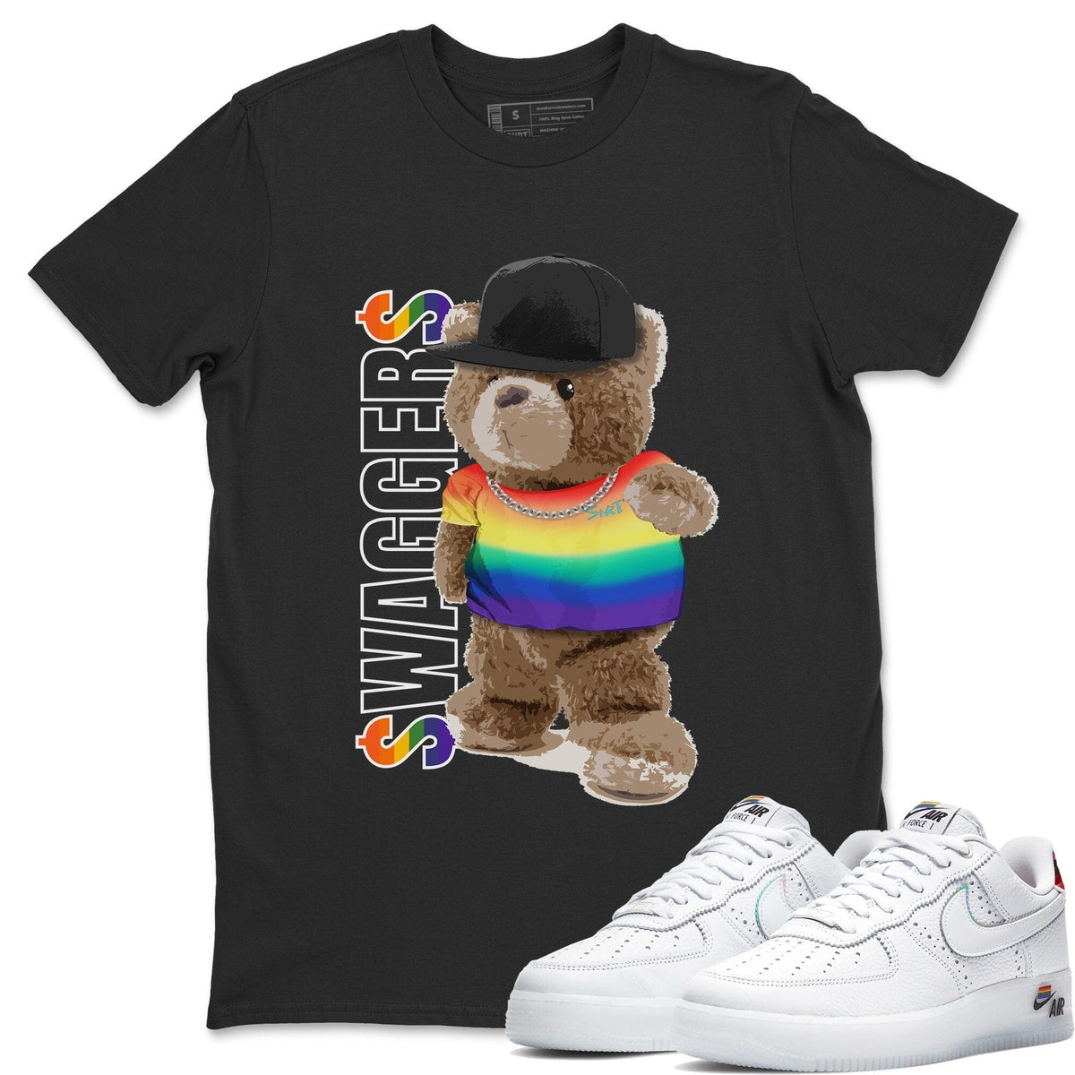 Force 1 Betrue Sneaker Match Tees Bear Swaggers Sneaker Tees Force 1 Betrue Jordan to match sneaker T-Shirt Crew Neck Shirts