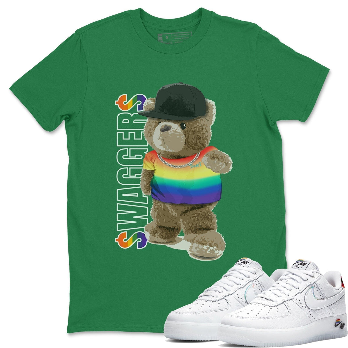 Force 1 Betrue Sneaker Match Tees Bear Swaggers Sneaker Tees Force 1 Betrue Jordan to match sneaker T-Shirt Crew Neck Shirts