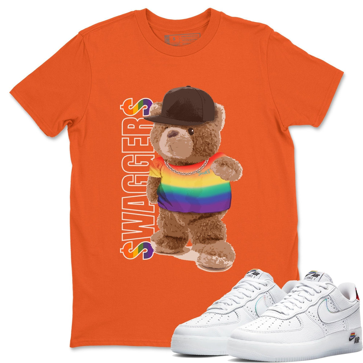 Force 1 Betrue Sneaker Match Tees Bear Swaggers Sneaker Tees Force 1 Betrue Jordan to match sneaker T-Shirt Crew Neck Shirts