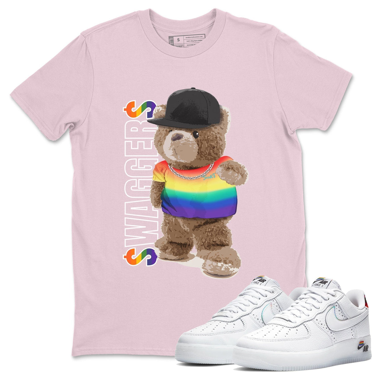 Force 1 Betrue Sneaker Match Tees Bear Swaggers Sneaker Tees Force 1 Betrue Jordan to match sneaker T-Shirt Crew Neck Shirts