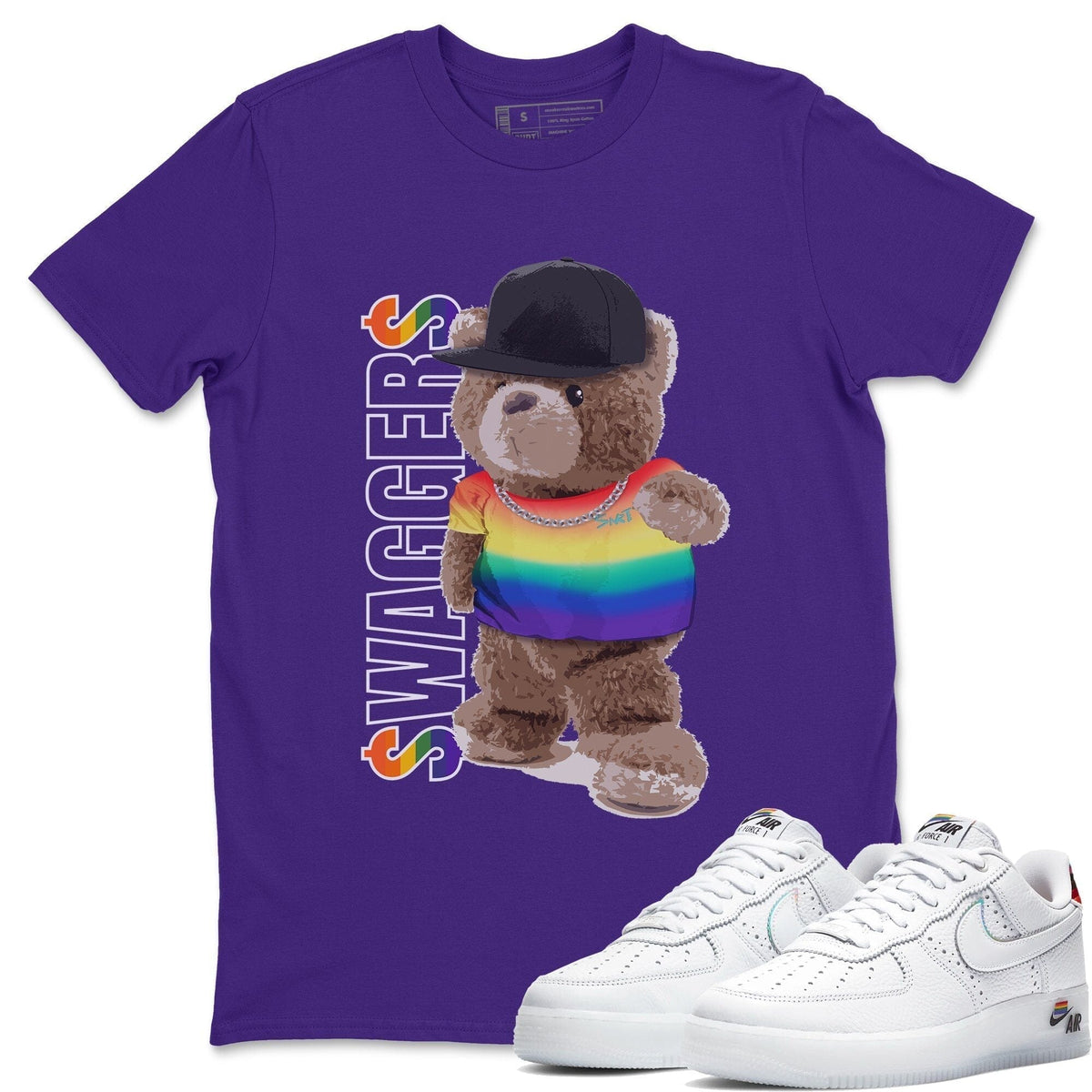 Force 1 Betrue Sneaker Match Tees Bear Swaggers Sneaker Tees Force 1 Betrue Jordan to match sneaker T-Shirt Crew Neck Shirts