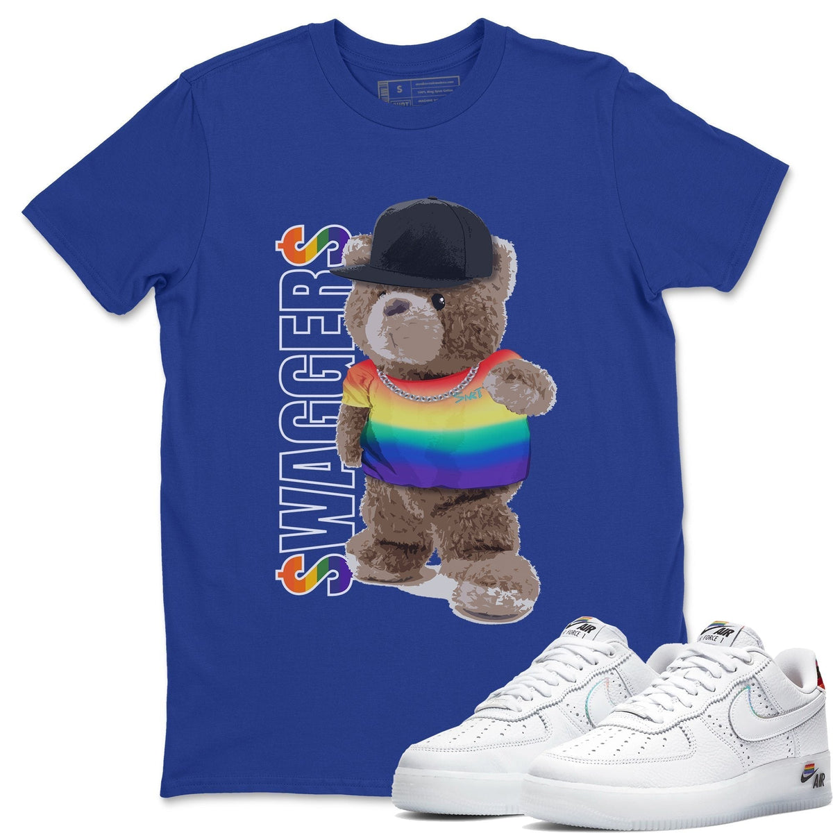 Force 1 Betrue Sneaker Match Tees Bear Swaggers Sneaker Tees Force 1 Betrue Jordan to match sneaker T-Shirt Crew Neck Shirts