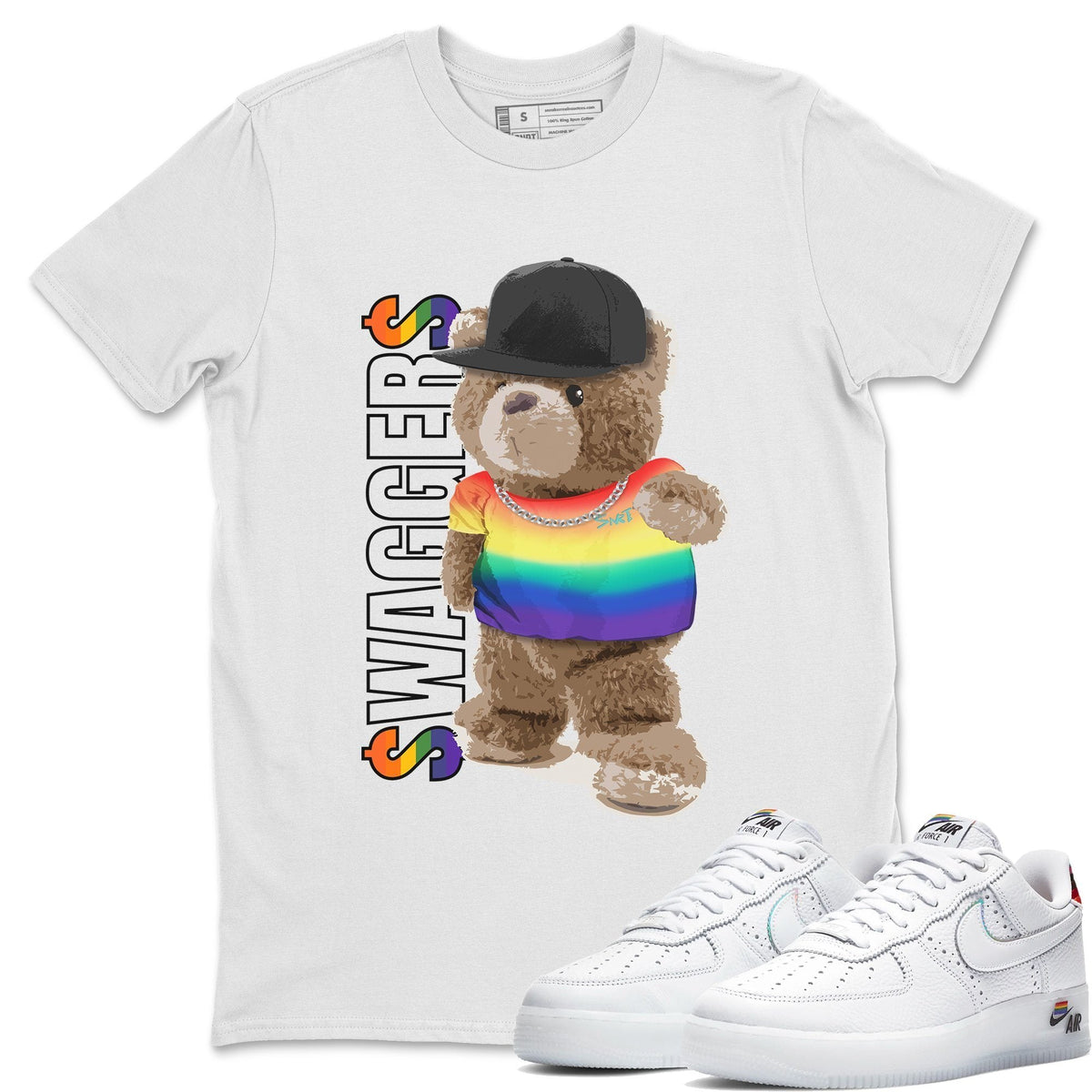 Force 1 Betrue Sneaker Match Tees Bear Swaggers Sneaker Tees Force 1 Betrue Jordan to match sneaker T-Shirt Crew Neck Shirts