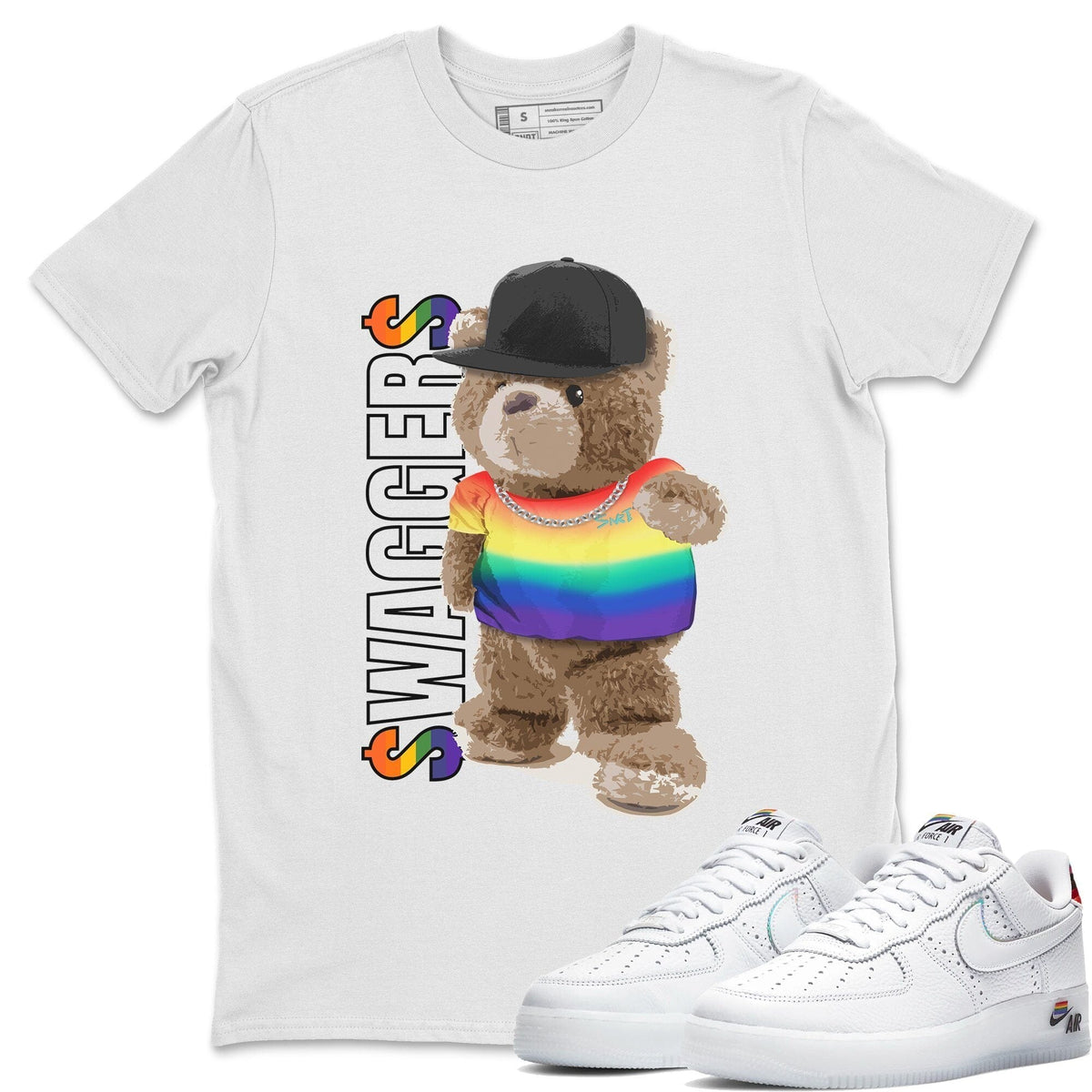 Force 1 Betrue Sneaker Match Tees Bear Swaggers Sneaker Tees Force 1 Betrue Jordan to match sneaker T-Shirt Crew Neck Shirts