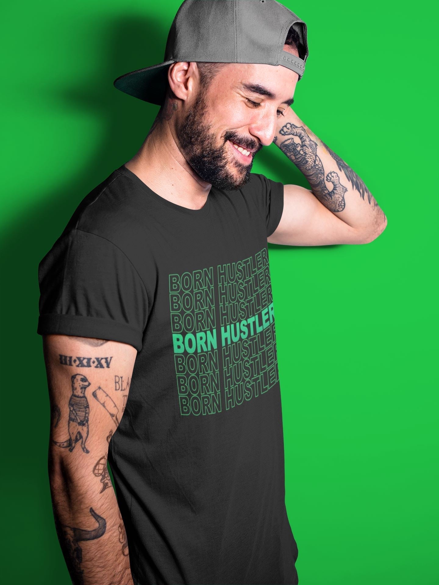 Jordan 1 Lucky Green Shirt To Match Jordans Born Hustler Sneaker Tees Jordan 1 Lucky Green Drip Gear Zone Sneaker Matching Clothing Unisex Shirts