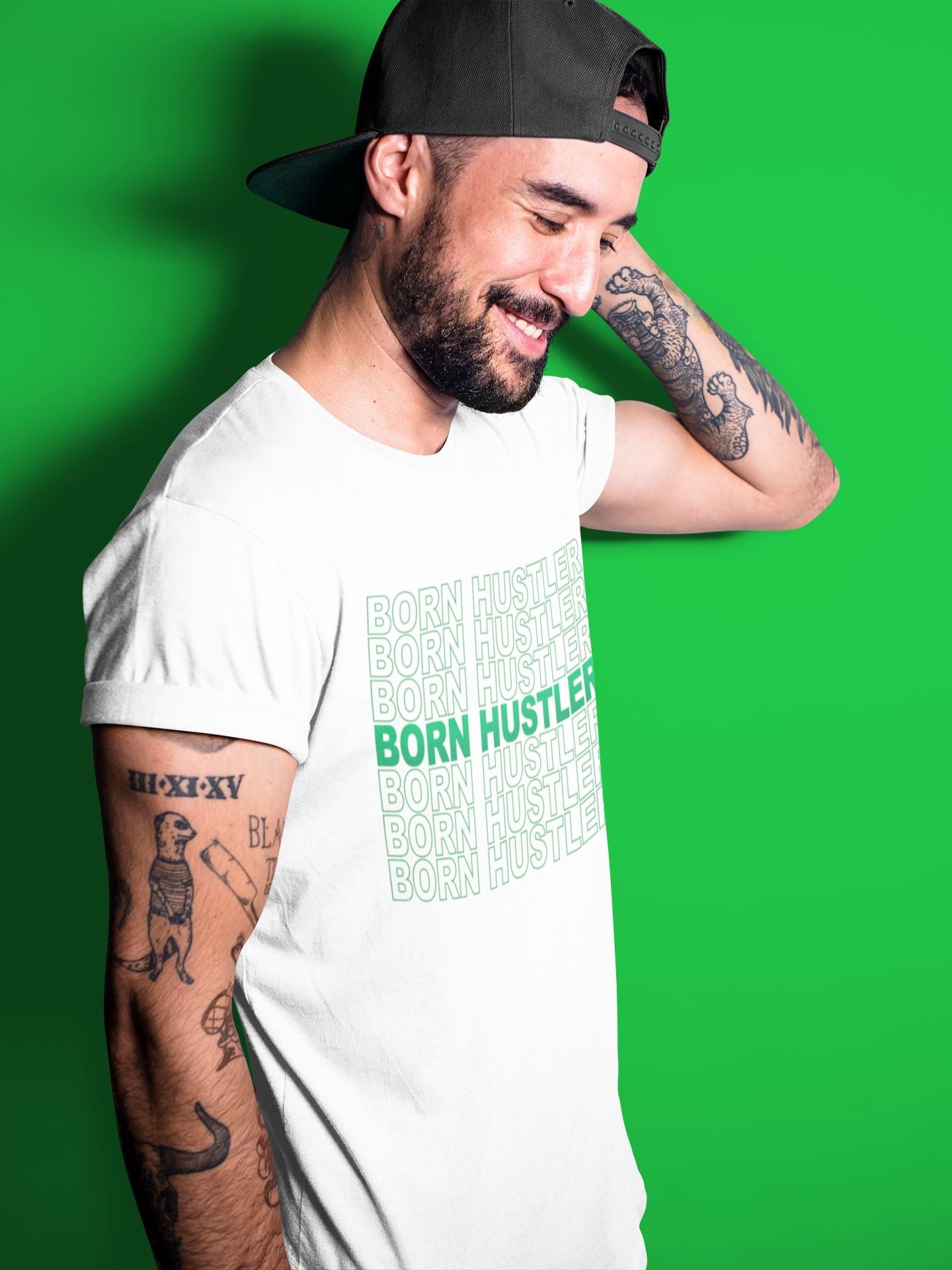 Jordan 1 Lucky Green Shirt To Match Jordans Born Hustler Sneaker Tees Jordan 1 Lucky Green Drip Gear Zone Sneaker Matching Clothing Unisex Shirts