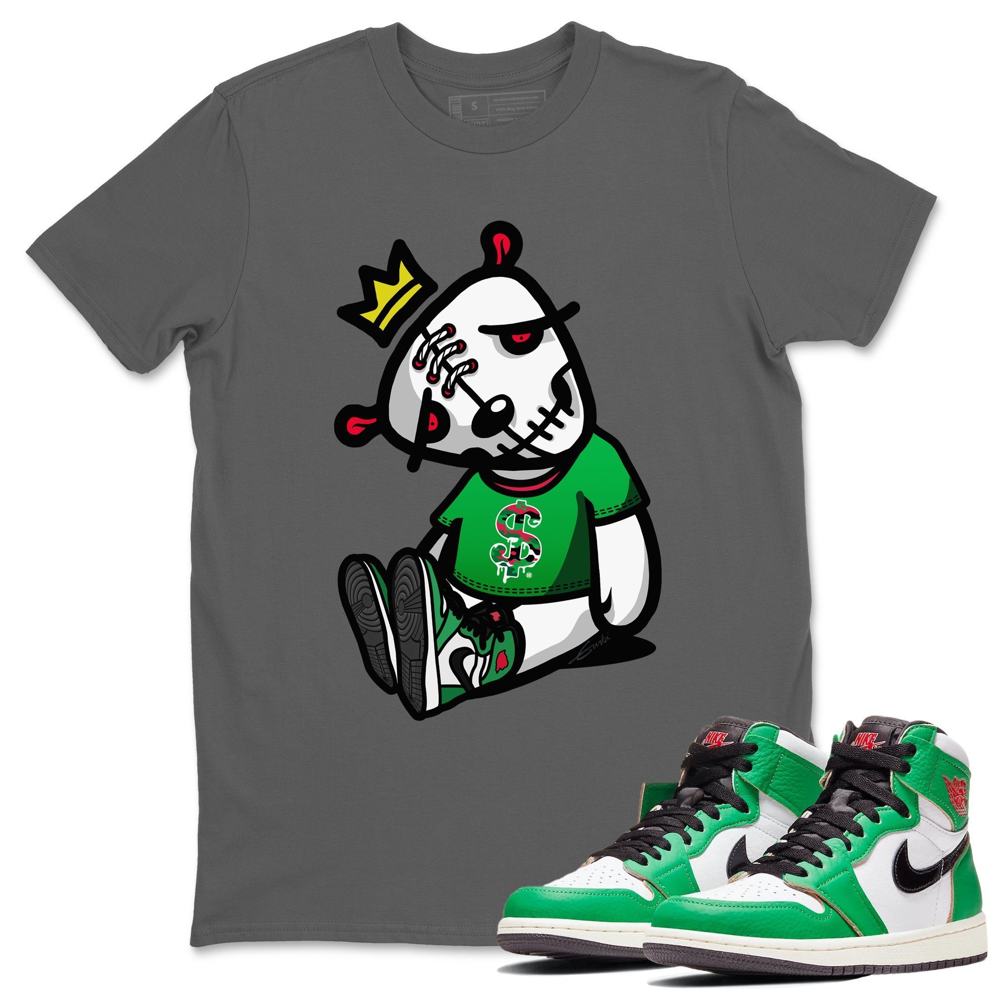 Jordan 1 Lucky Green Shirt To Match Jordans Dead Dolls Sneaker Tees Jordan 1 Lucky Green Drip Gear Zone Sneaker Matching Clothing Unisex Shirts