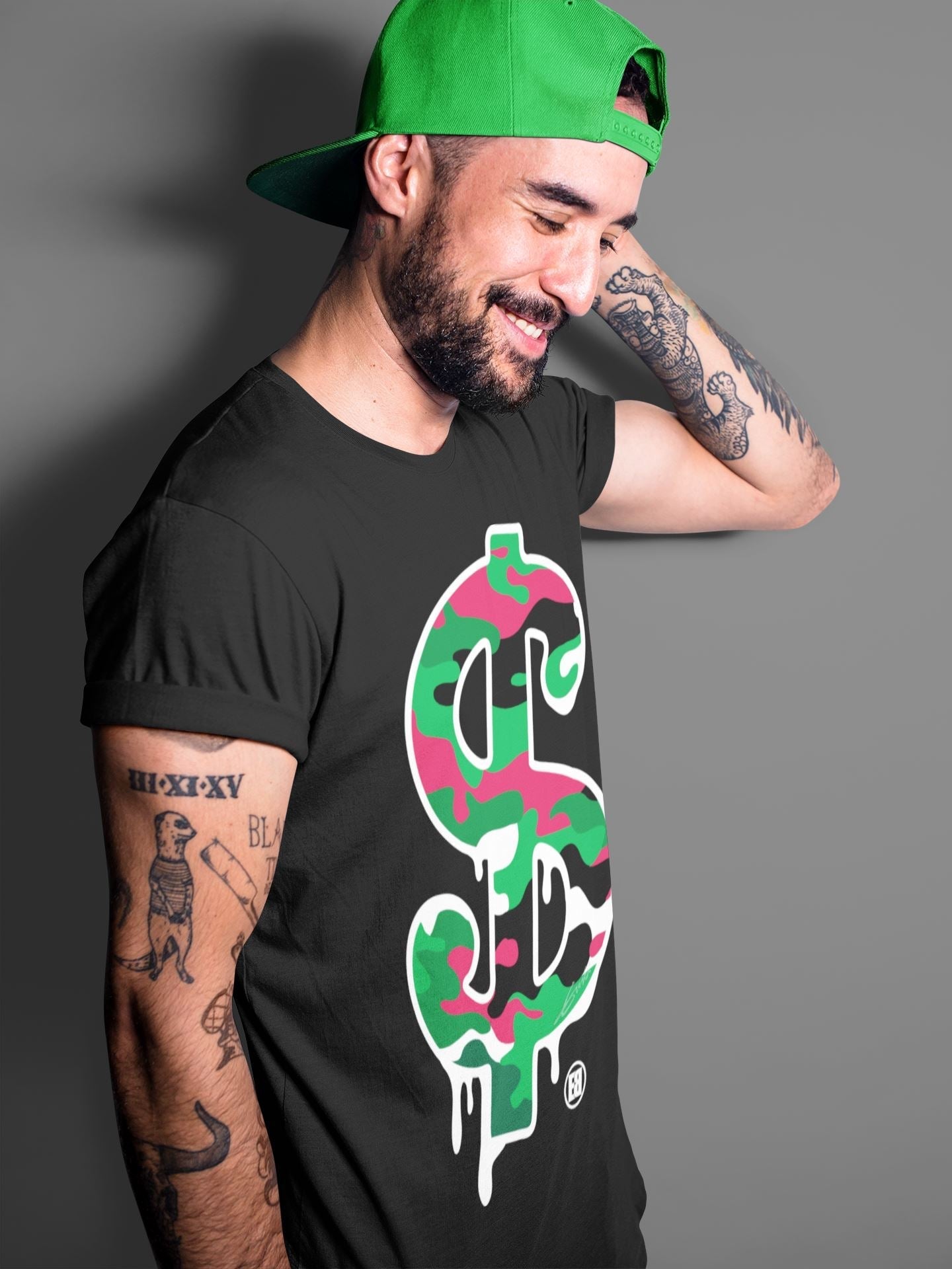 Jordan 1 Lucky Green Shirt To Match Jordans Dollar Camo Sneaker Tees Jordan 1 Lucky Green Drip Gear Zone Sneaker Matching Clothing Unisex Shirts