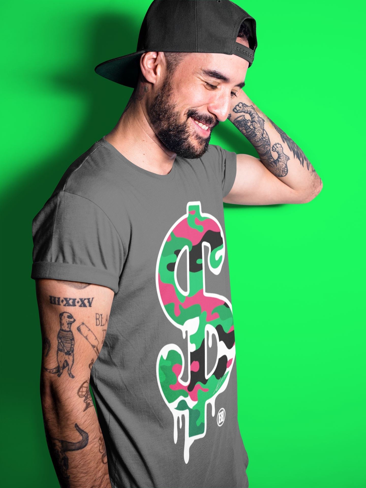 Jordan 1 Lucky Green Shirt To Match Jordans Dollar Camo Sneaker Tees Jordan 1 Lucky Green Drip Gear Zone Sneaker Matching Clothing Unisex Shirts